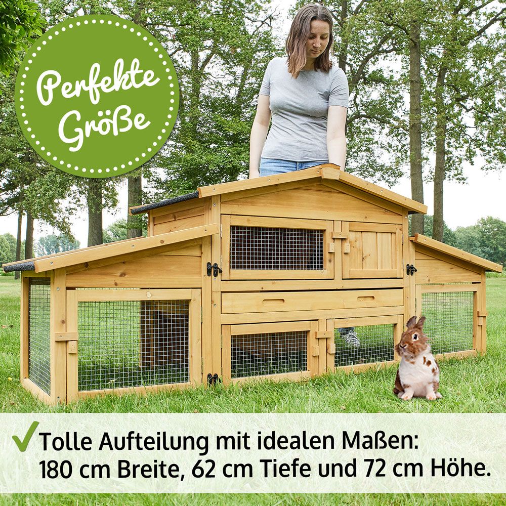 Hasenstall Dorf Alm; 180 x 62 x 72 Zentimeter