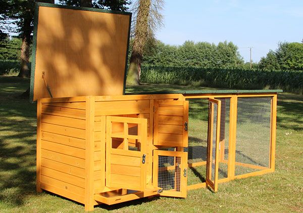 zooprinz Hühnervoliere Flexi mit Auslauf Massives Vollholz