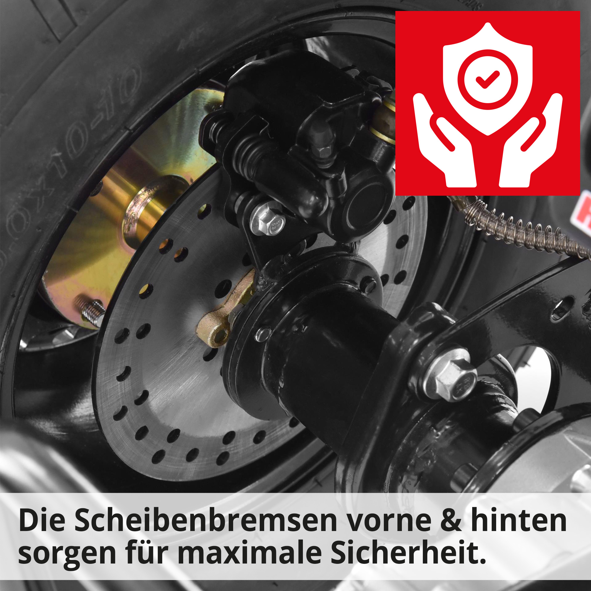 Army - Quad mit Straßenzulassung mit Bremsscheiben vorne und hinten für maximale Sicherheit