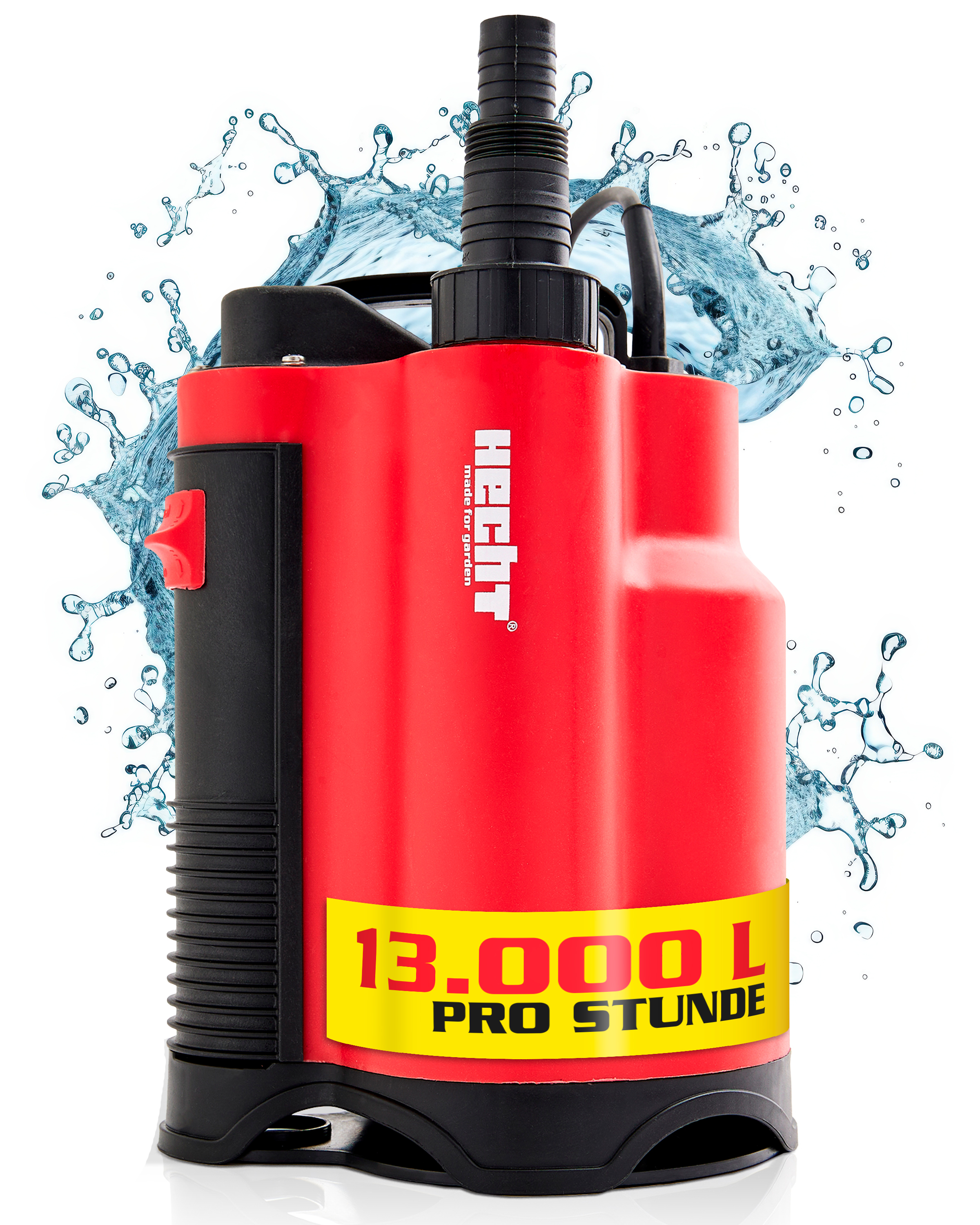 Tauchpumpe HECHT 3775 mit 750 Watt Motor für sauberes und trübes Wasser