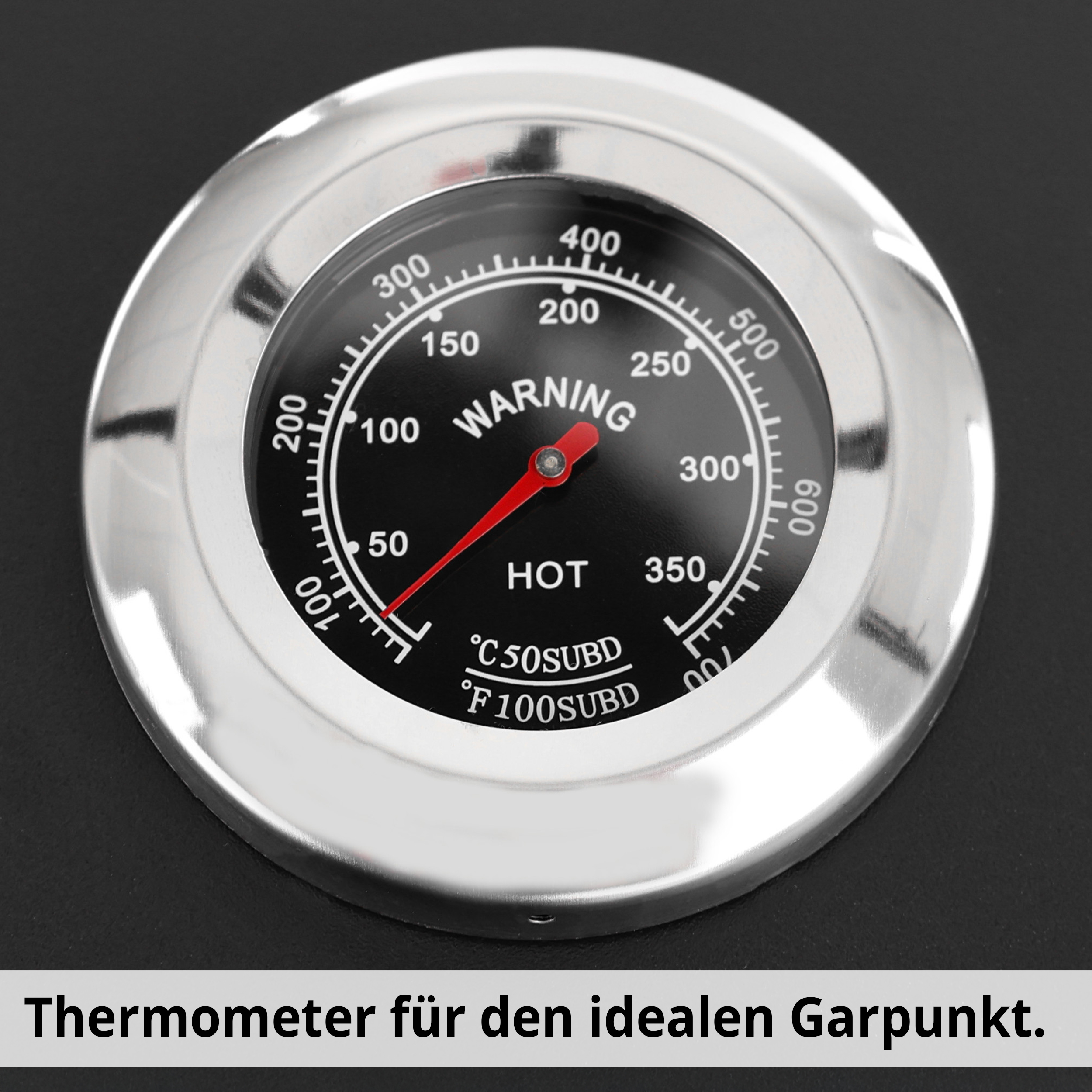 HECHT Grill California mit integriertem Deckelthermometer bis 375 Grad