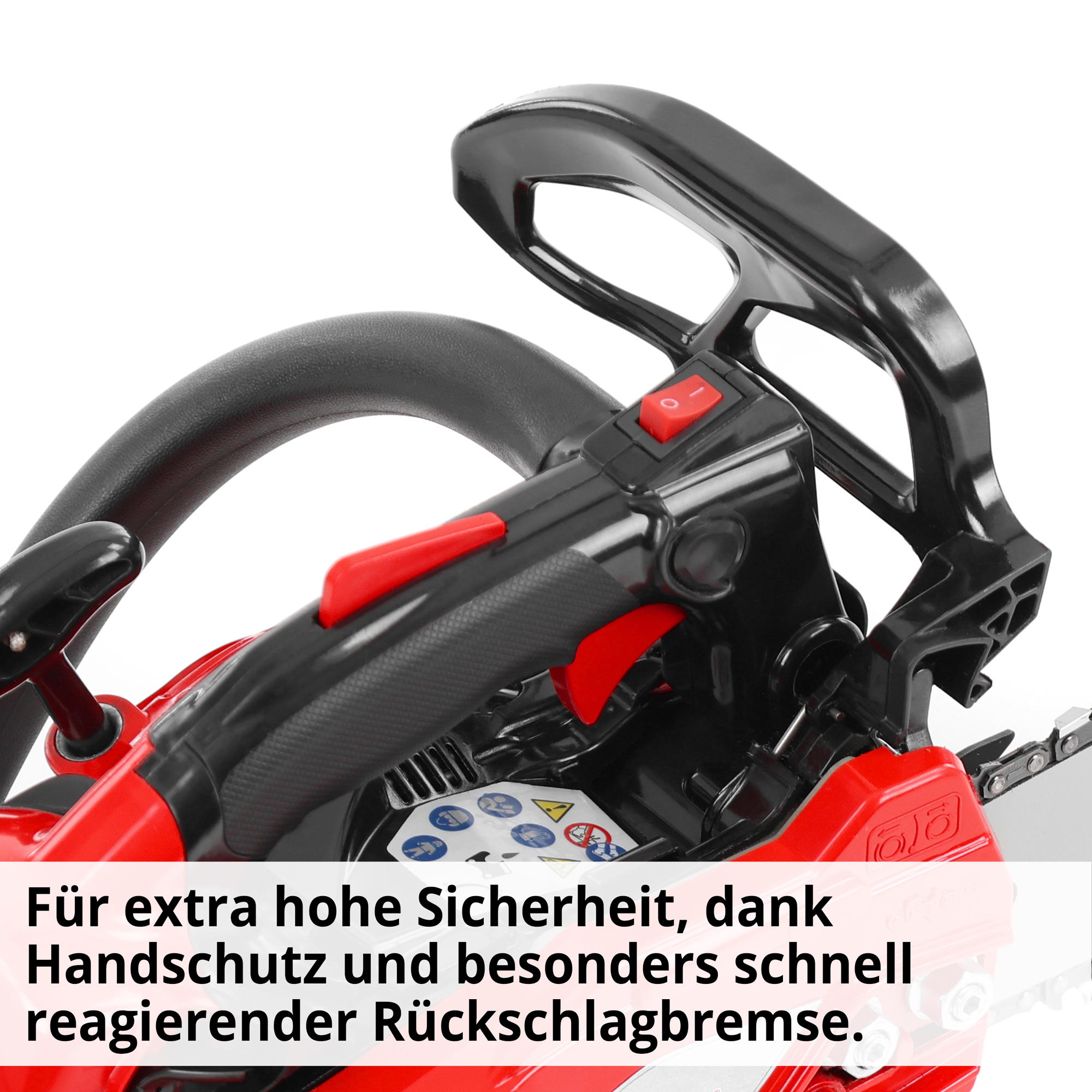 Hecht 924 R Motorsäge für extra hohe Sicherheit, dank Handschutz und besonders schnell reagierender Rückschlagbremse