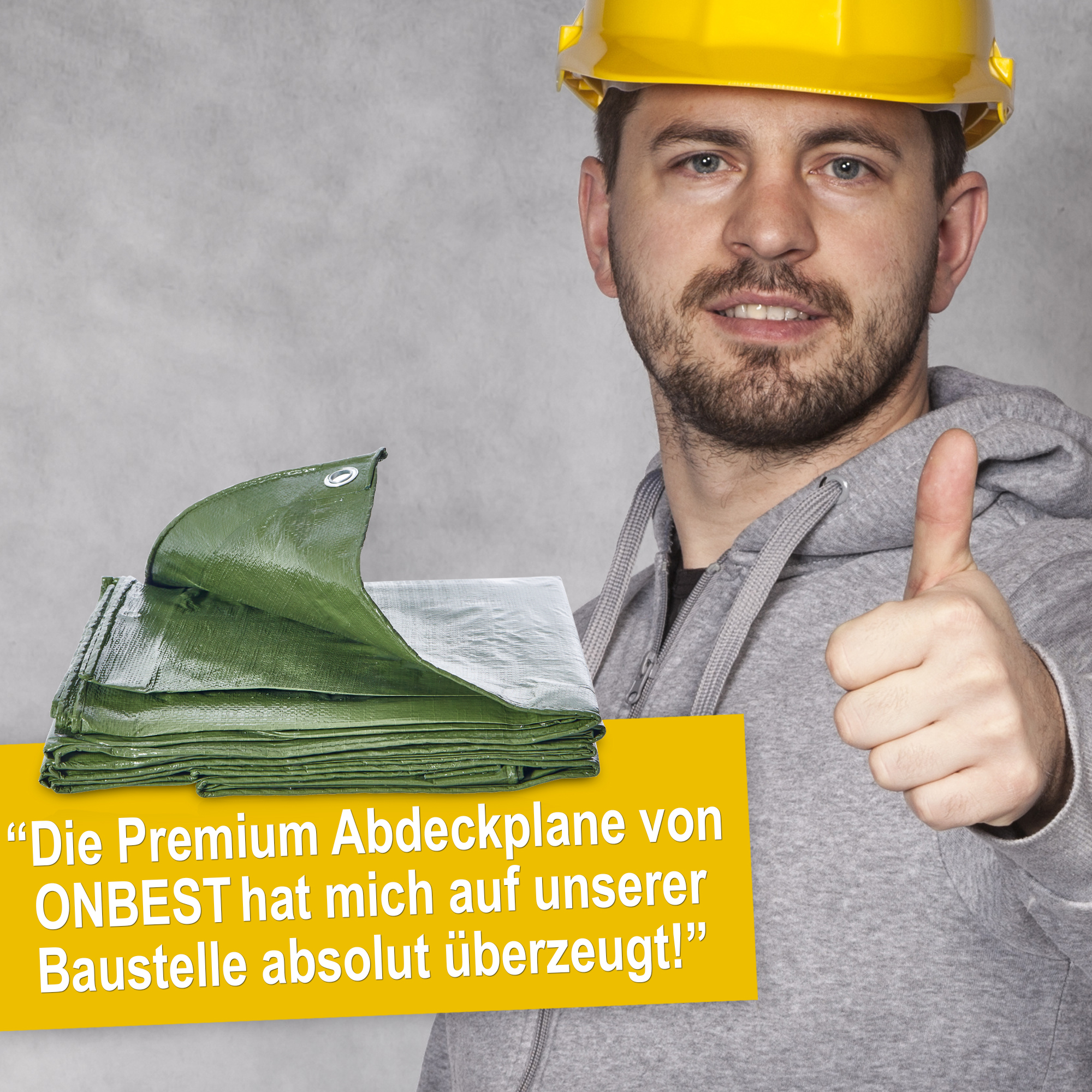 Abdeckplane - Schutz vor Nässe - Wasserbeständig - Schimmelresistent - Praktisch aufzubewahren - Allzweckplane - Einfach zu falten - Platzsparend verstaubar Abdeckplane - Schutz vor Nässe - Wasserbeständig - Schimmelresistent - Praktisch aufzubewahren - Allzweckplane - Einfach zu falten - Platzsparend verstaubar