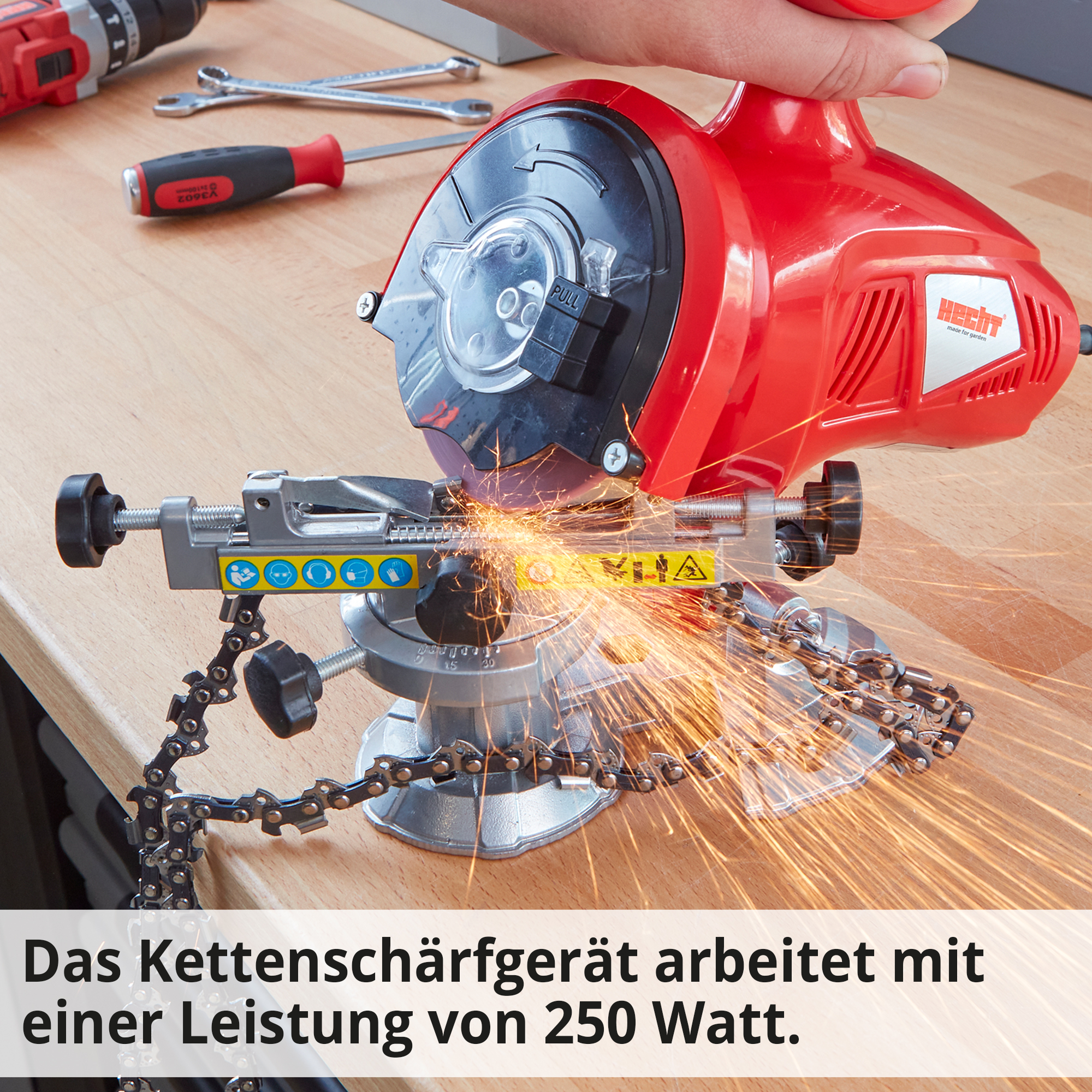 HECHT Kettenschärfgerät »9« mit hoher Leistung 