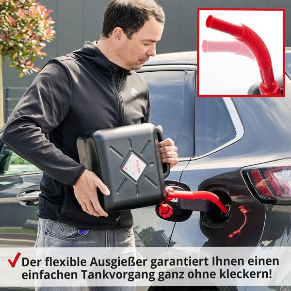 HECHT Benzinkanister »20 Liter« Benzinkanister mit flexiblem Ausgießer