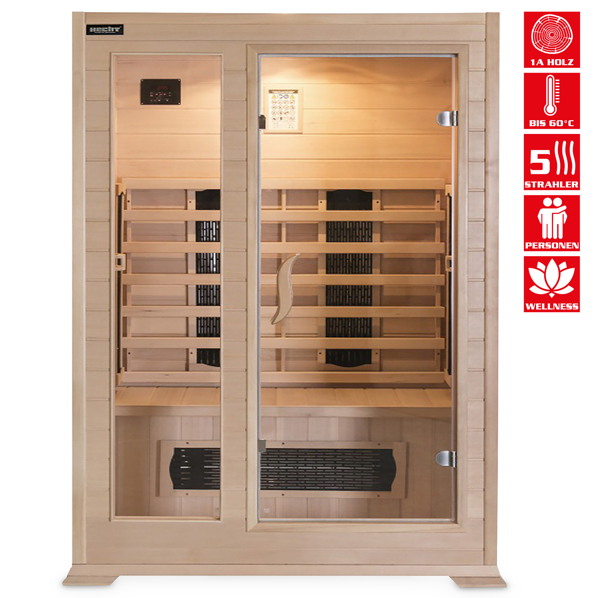 HECHT Infrarotsauna »ACTIVE« Infrarotsauna für das wohltuende Wellness-Erlebnis