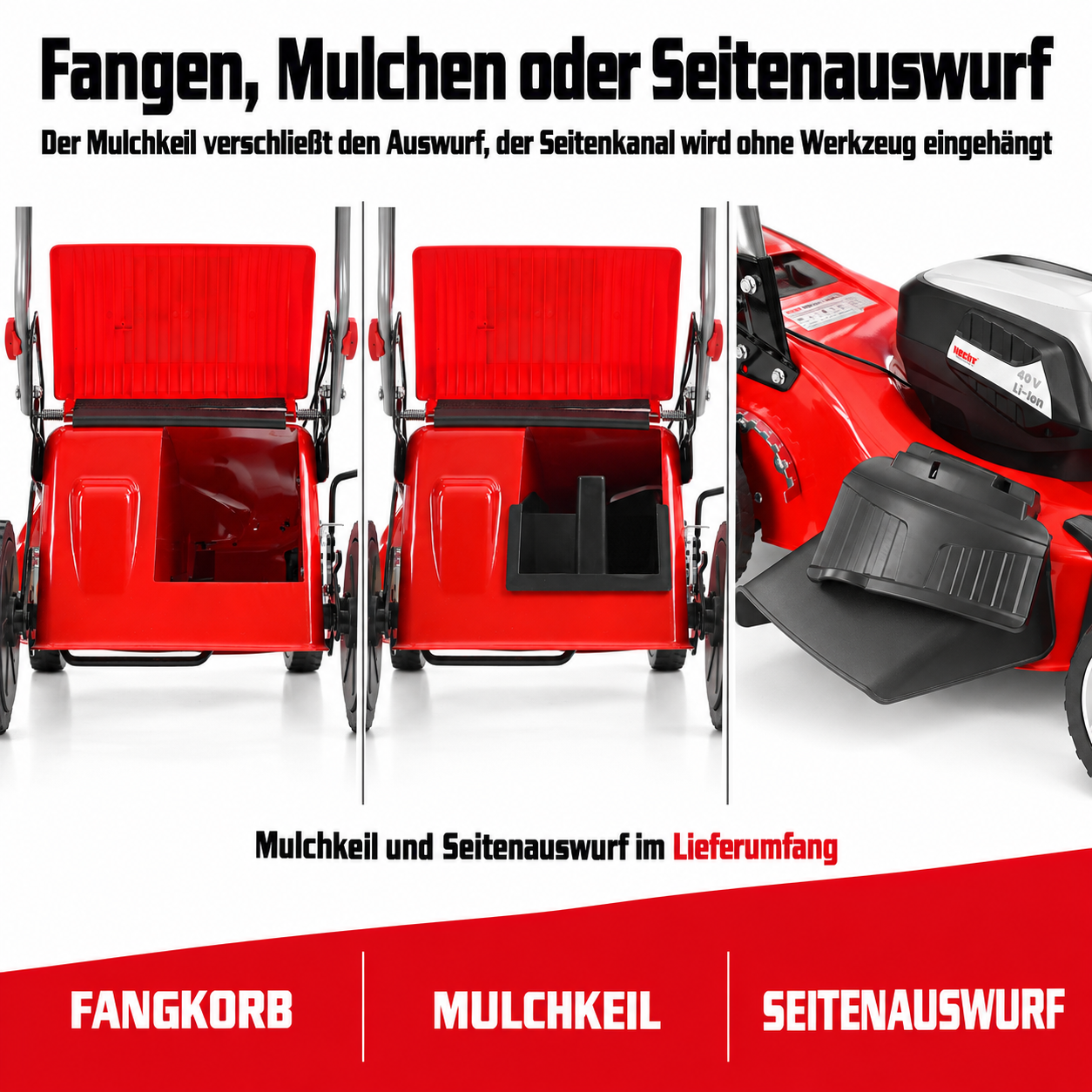 HECHT Akku-Rasenmäher 5145 S zum Fangen, Mulchen oder mit Seitenauswurf (Dieses Bild wurde mit Hilfe von KI generiert.)
