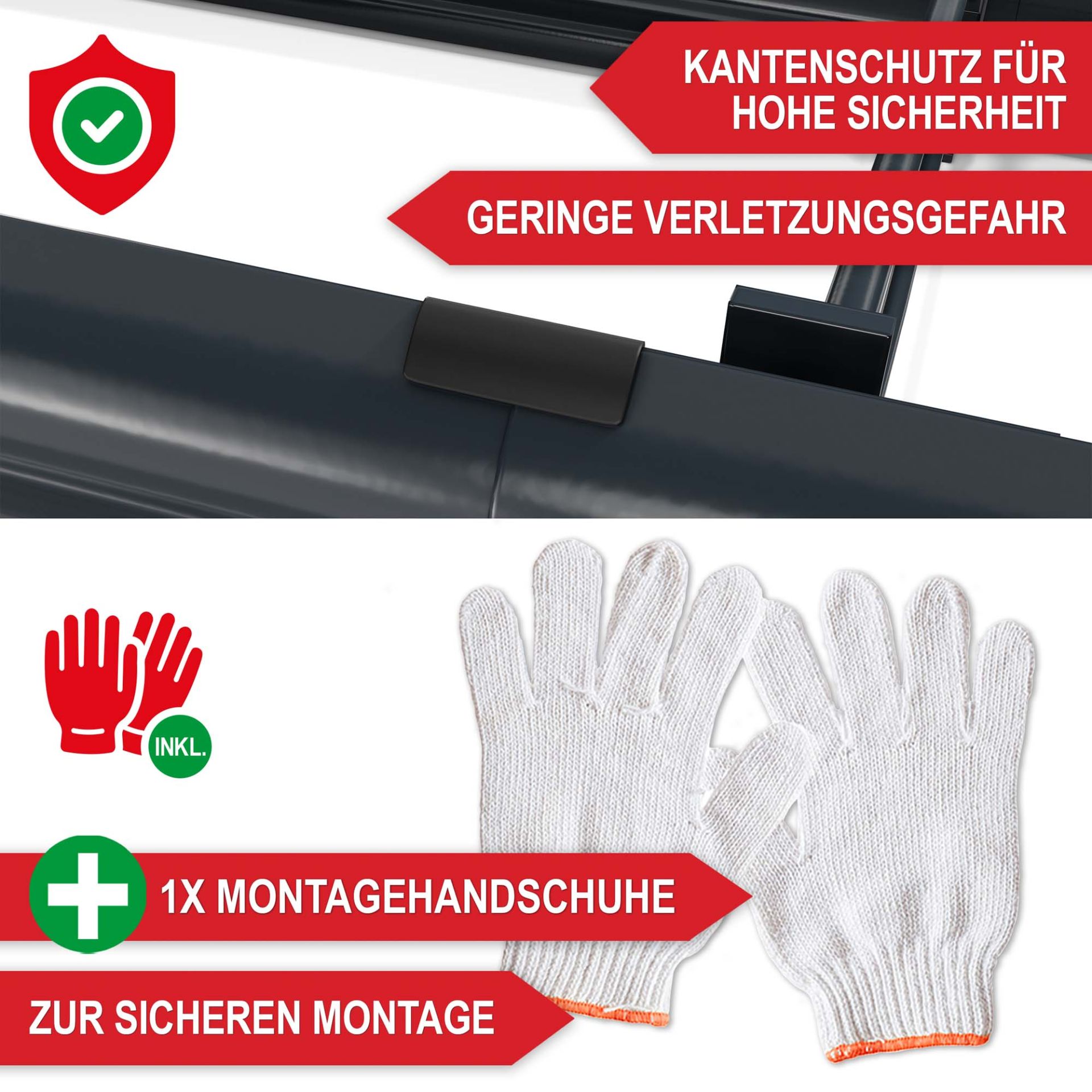 Hochbeet Stahl Anthrazit XL - Kantenschutz für hohe Sicherheit, geringe Verletzungsgefahr, inklusive Montagehandschuhe zur sicheren Montage
