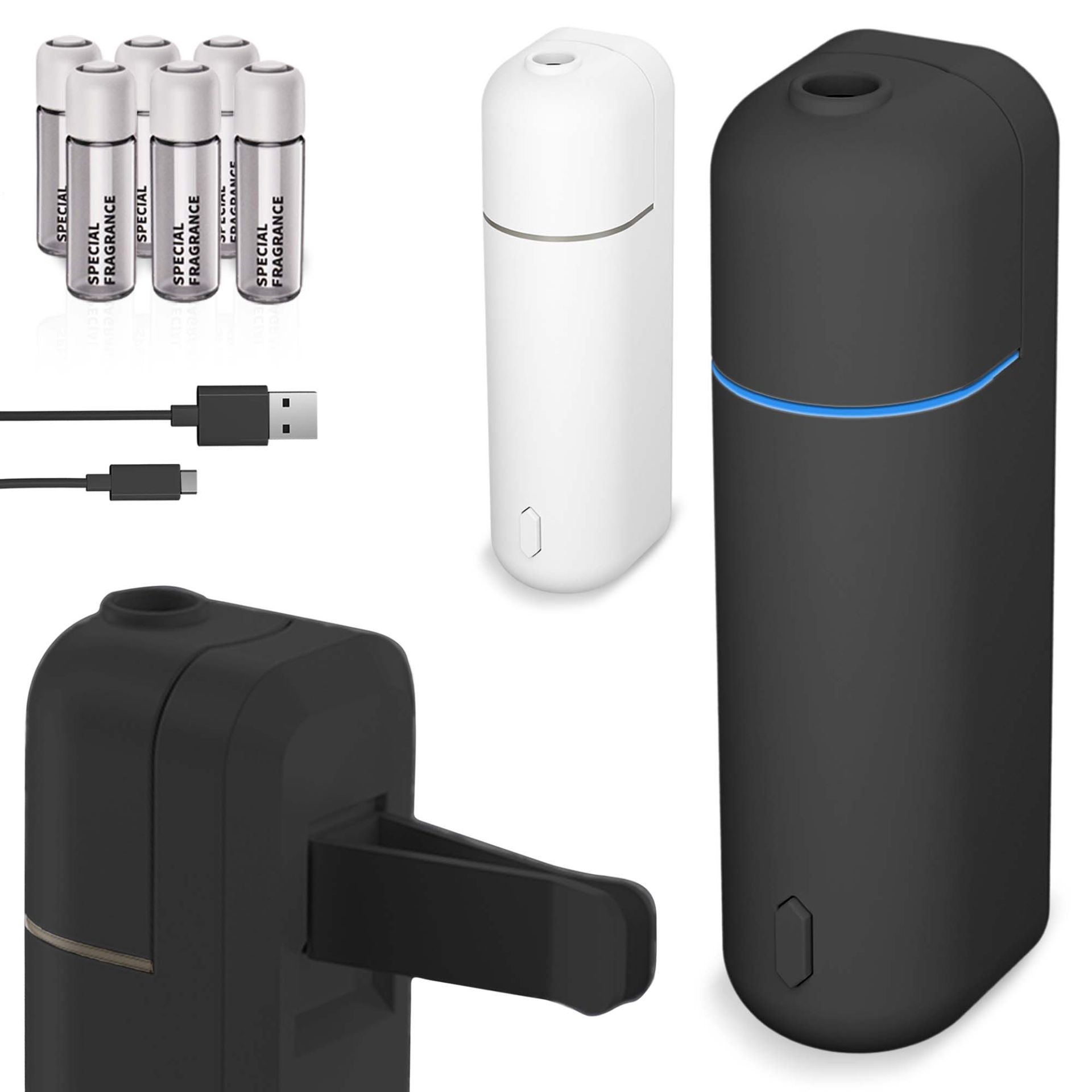 Aromadiffuser schwarz - 6 mal Autoparfüms für langanhaltenden Duft