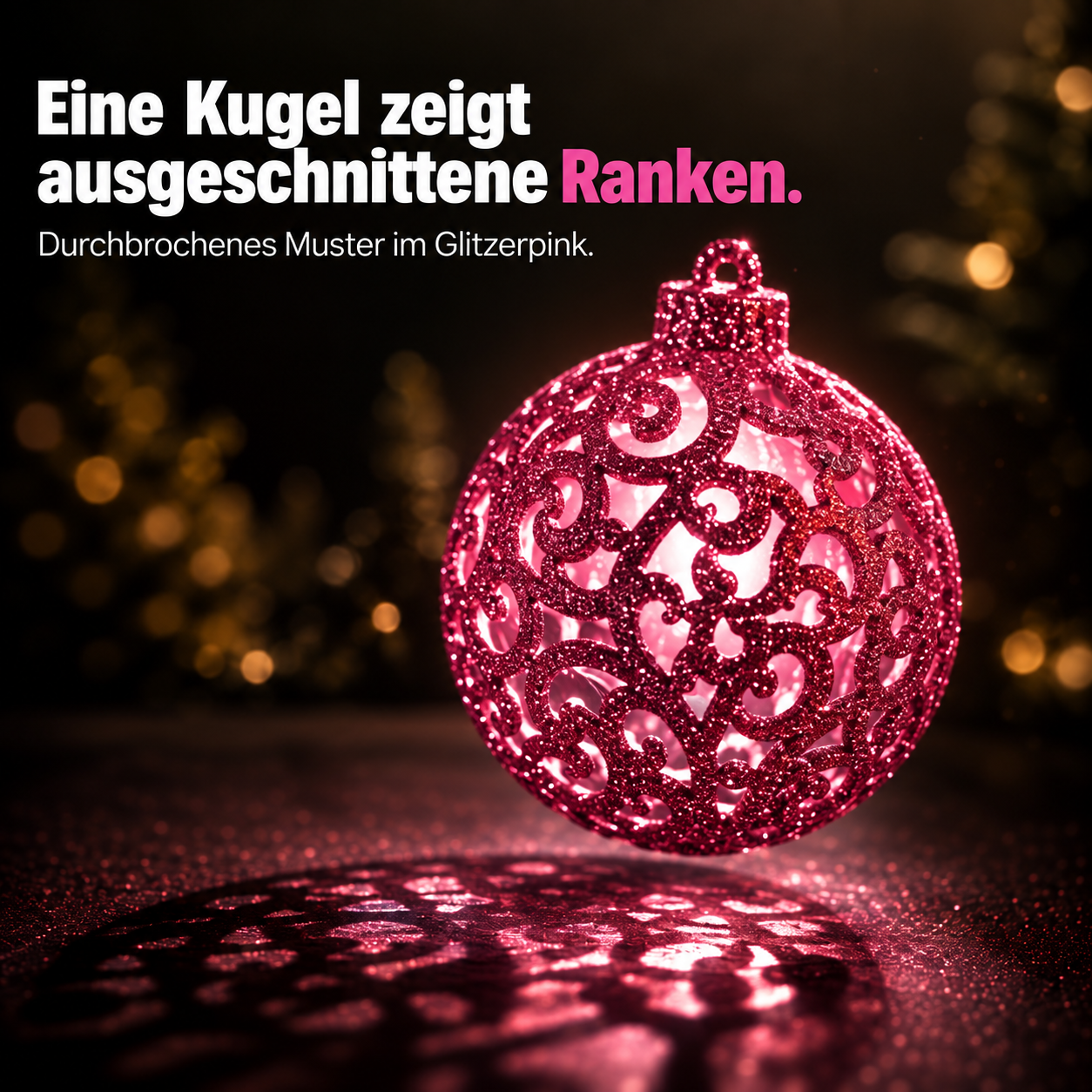 ONBEST Baumschmuck: Edle Weihnachtskugel mit durchbrochenem Muster (Dieses Bild wurde mit Hilfe von KI generiert.)