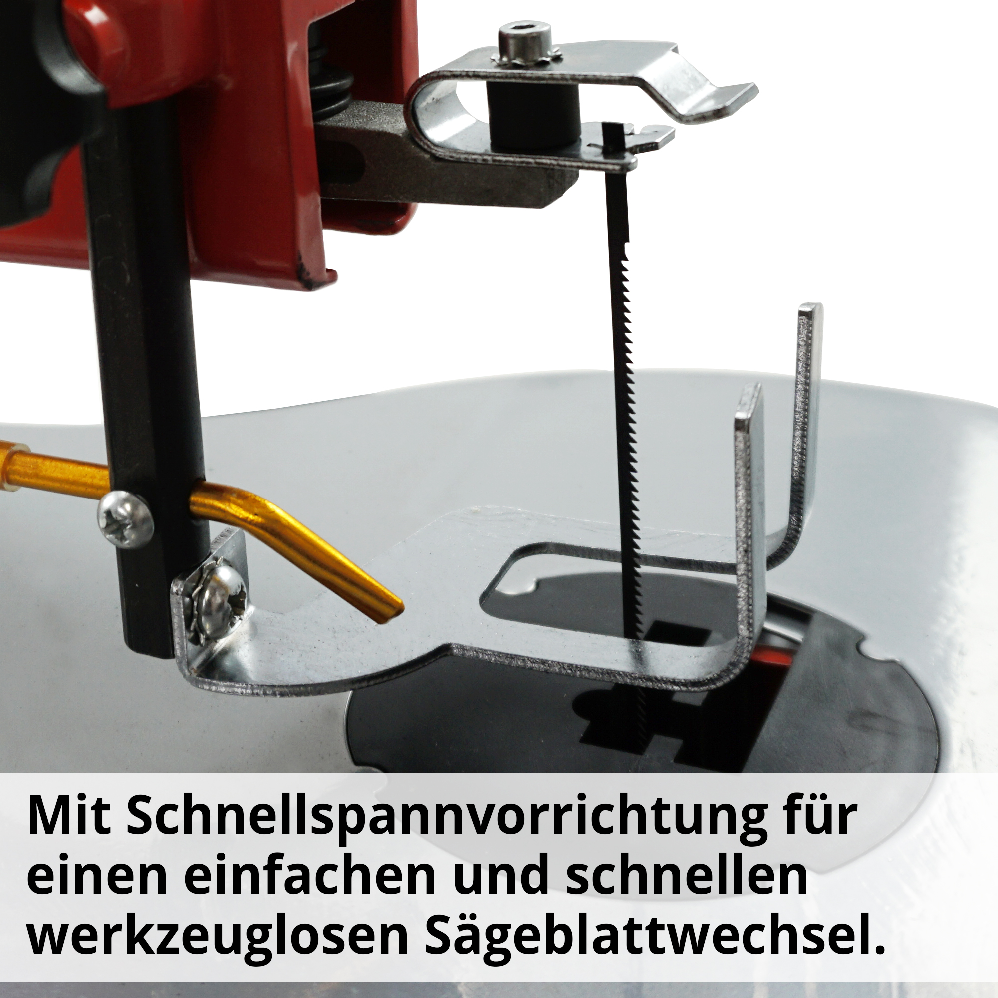 HECHT 8916 Dekupiersäge; Mit Schnellspannvorrichtung für einen einfachen und schnellen werkzeuglosen Sägeblattwechsel
