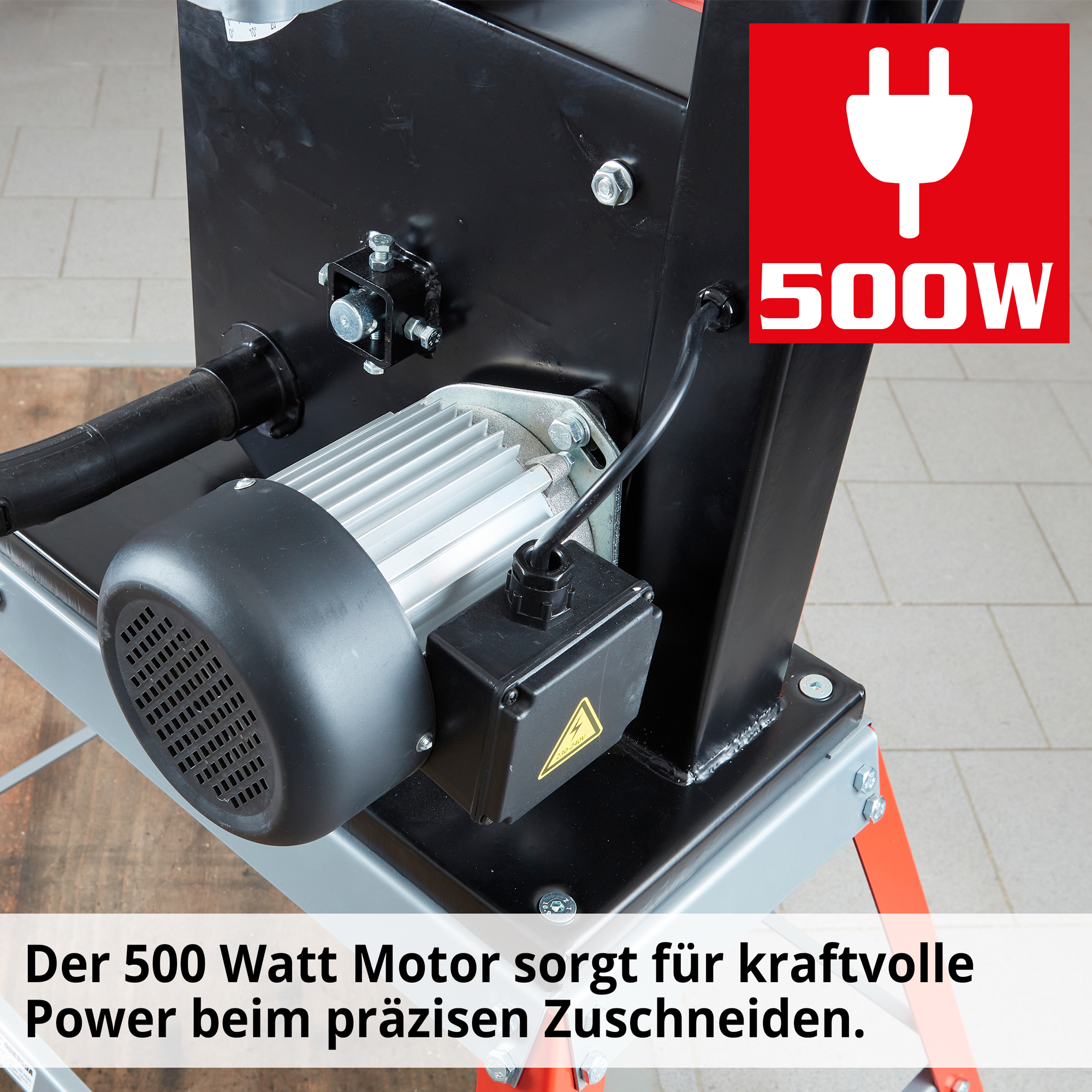 HECHT 8950 Bandsäge; Der 500 Watt Motor sorgt für kraftvolle Power beim präzisen Zuschneiden