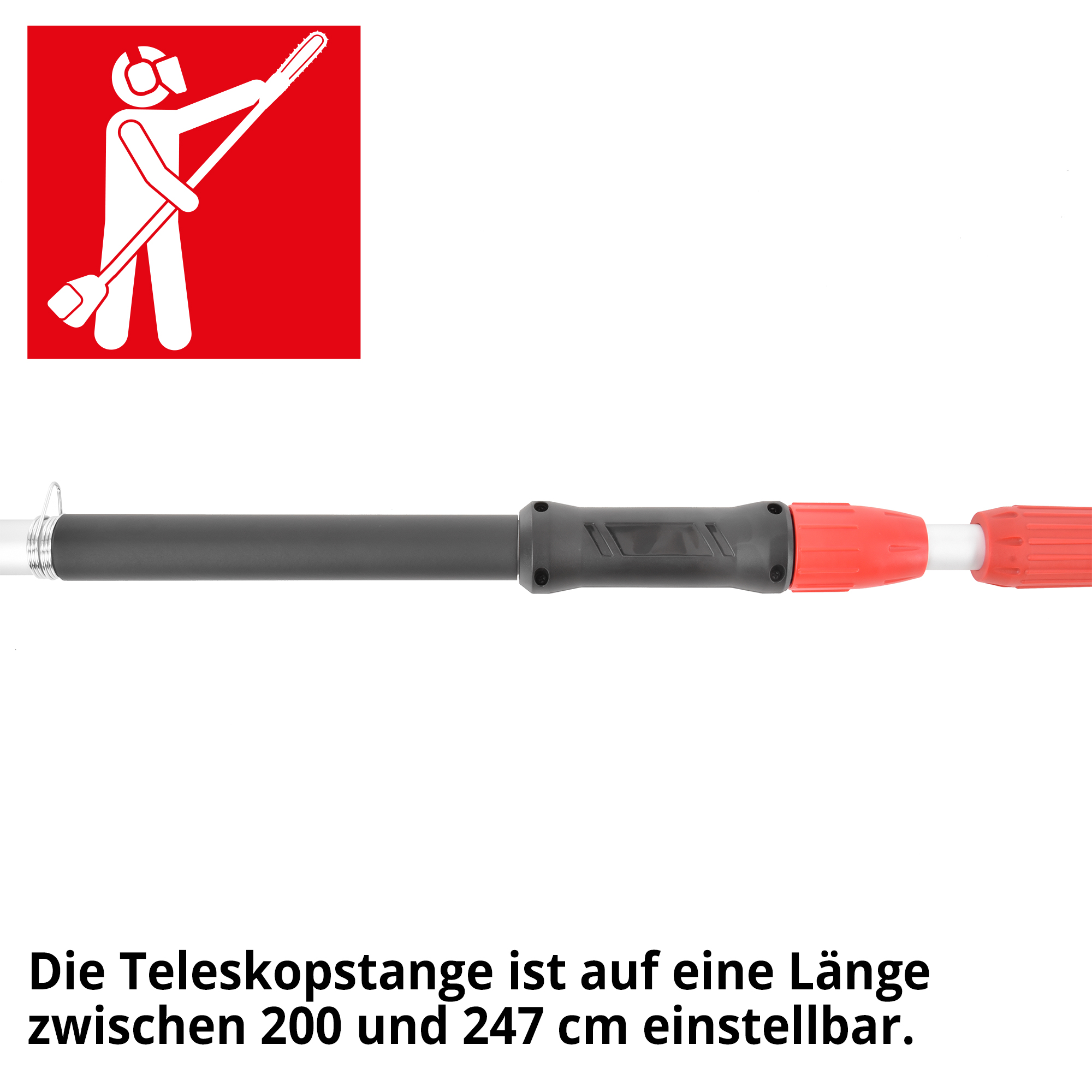 HECHT Akku Hochentaster 9025 Akku Hochentaster mit langem Teleskopstab