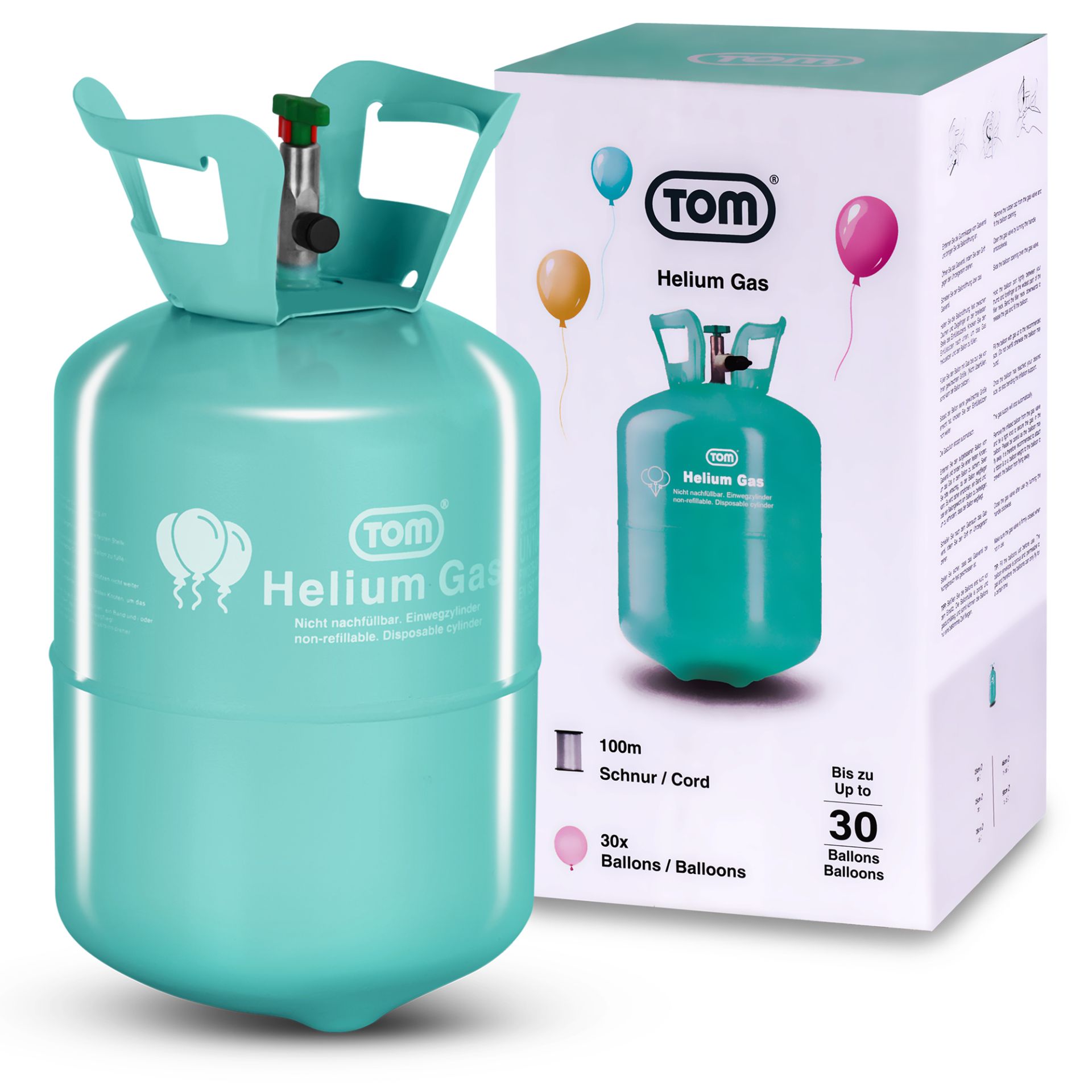 TOM Helium Ballongas HE-700; geruchslos und unbrennbar