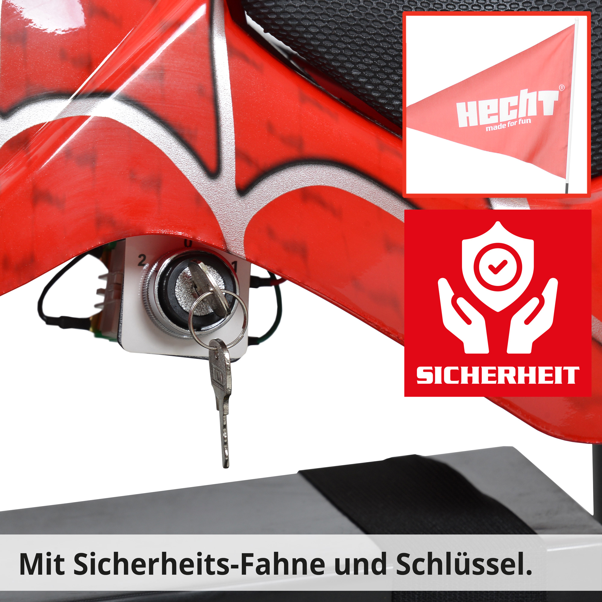 Quad; Mit Sicherheitsfahne und Schlüssel