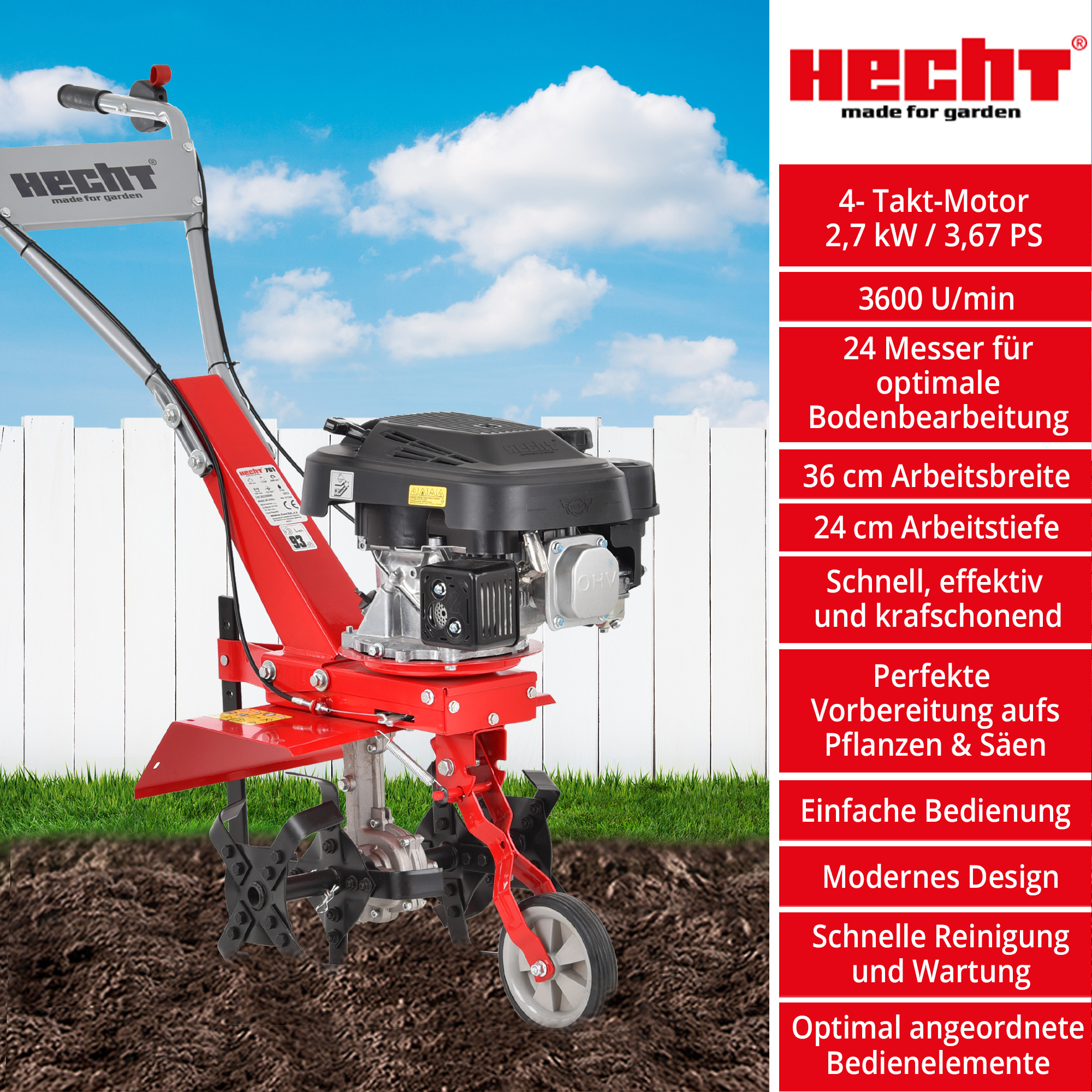HECHT Gartenhacke 761 Vielfältige Gartenhacke 