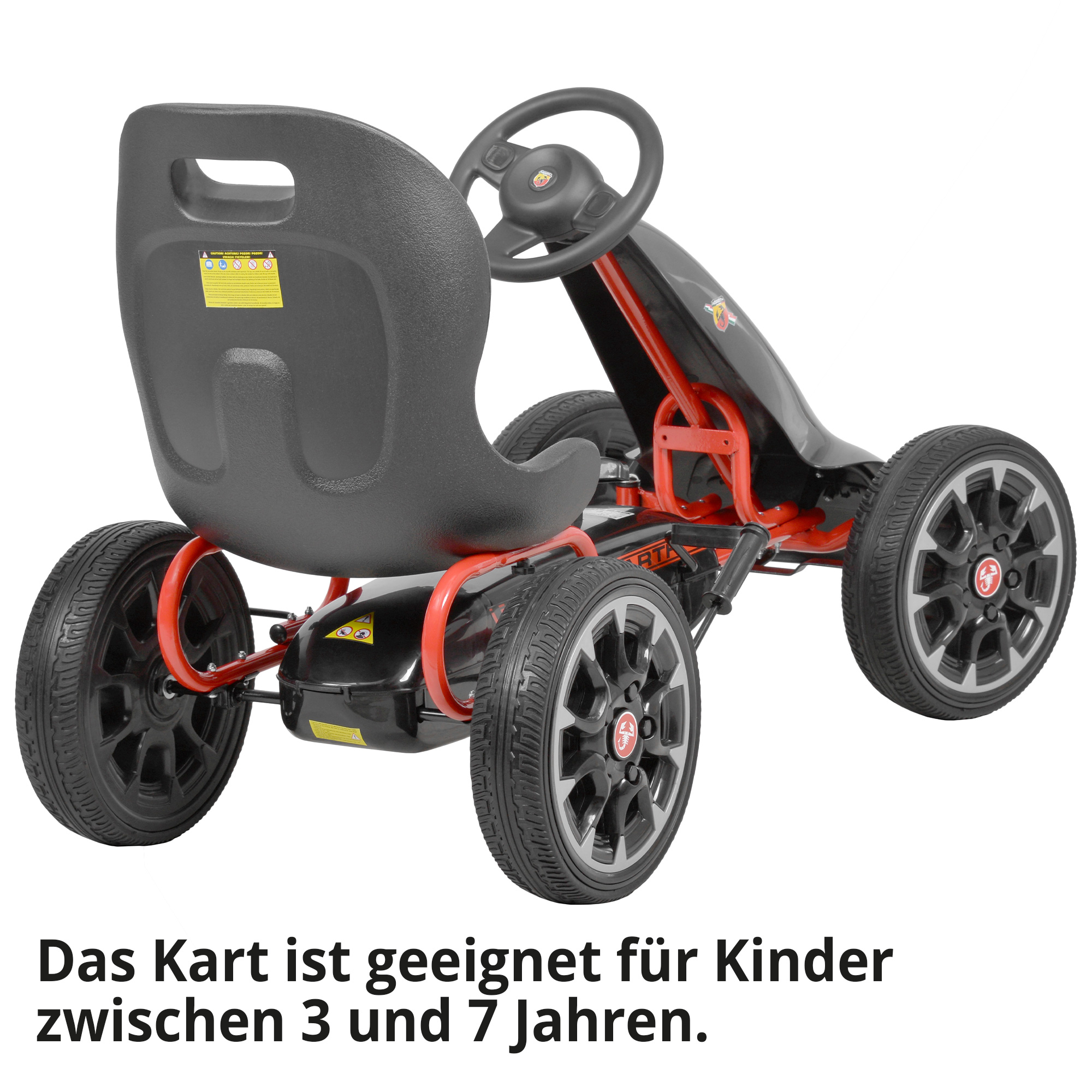 ABARTH Tretkart Black Tretkart für Kinder bis Sieben Jahren