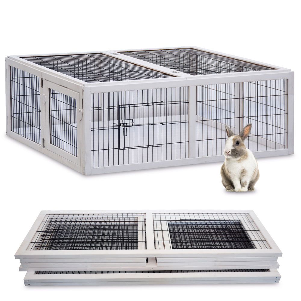 zooprinz Auslauf »Rabbit Run XL« weißer Auslauf offener Boden