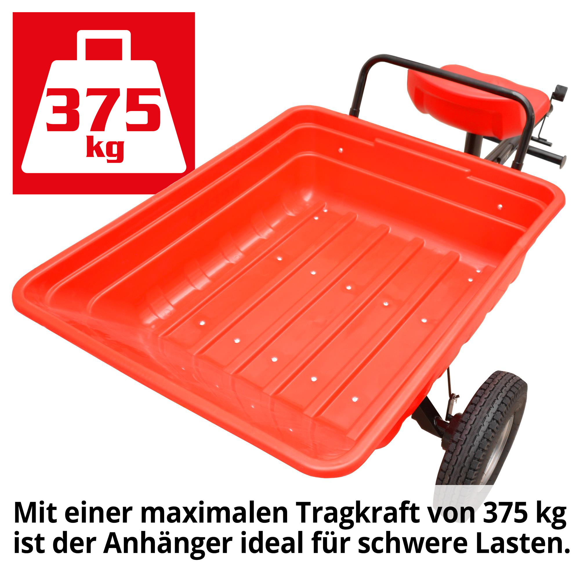 Hecht Anhänger 57970 mit 365 Kg Tragkraft ideal für schwere lasten 