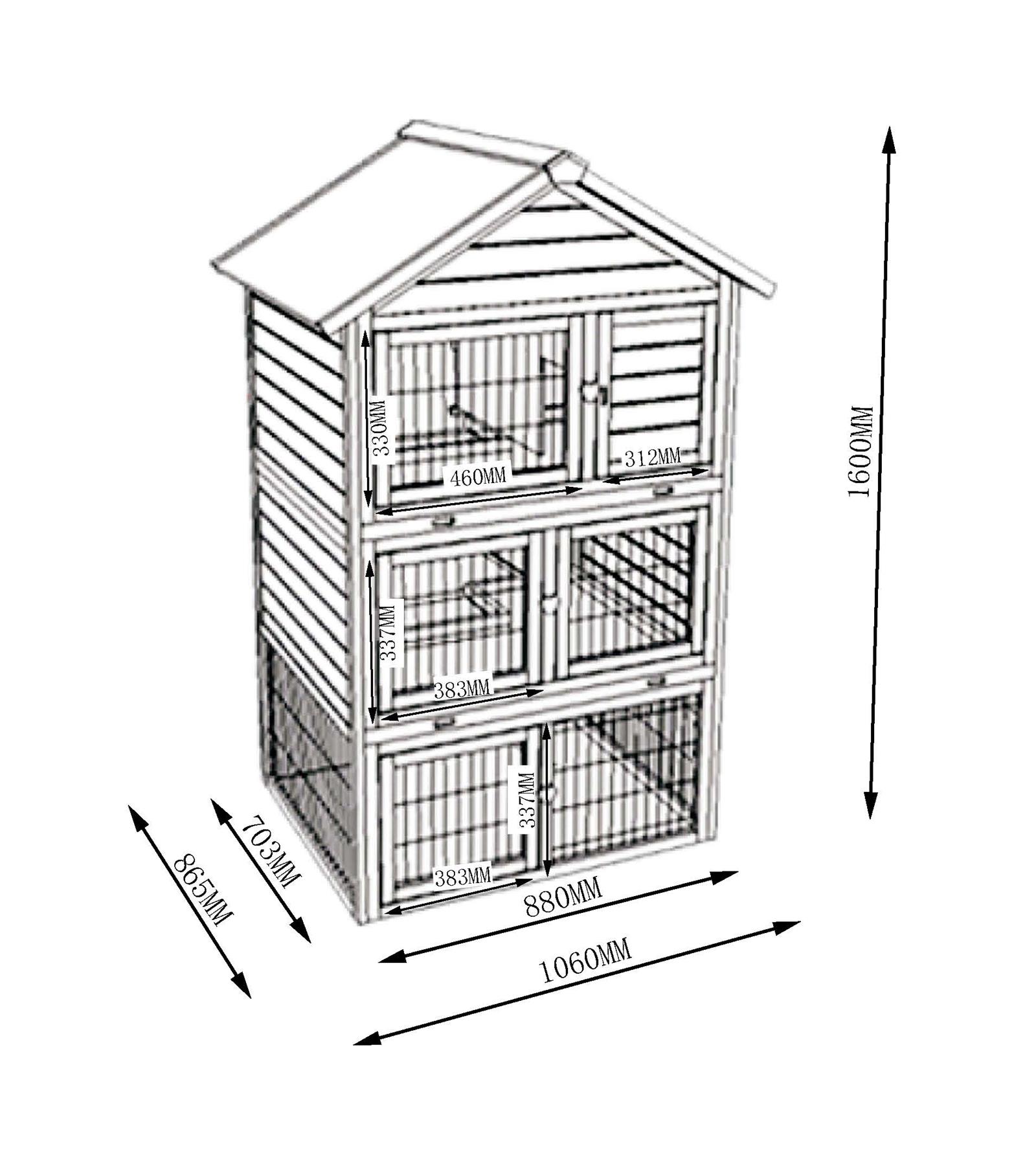 zooprinz Hasenstall Jumbo Maße und Größe