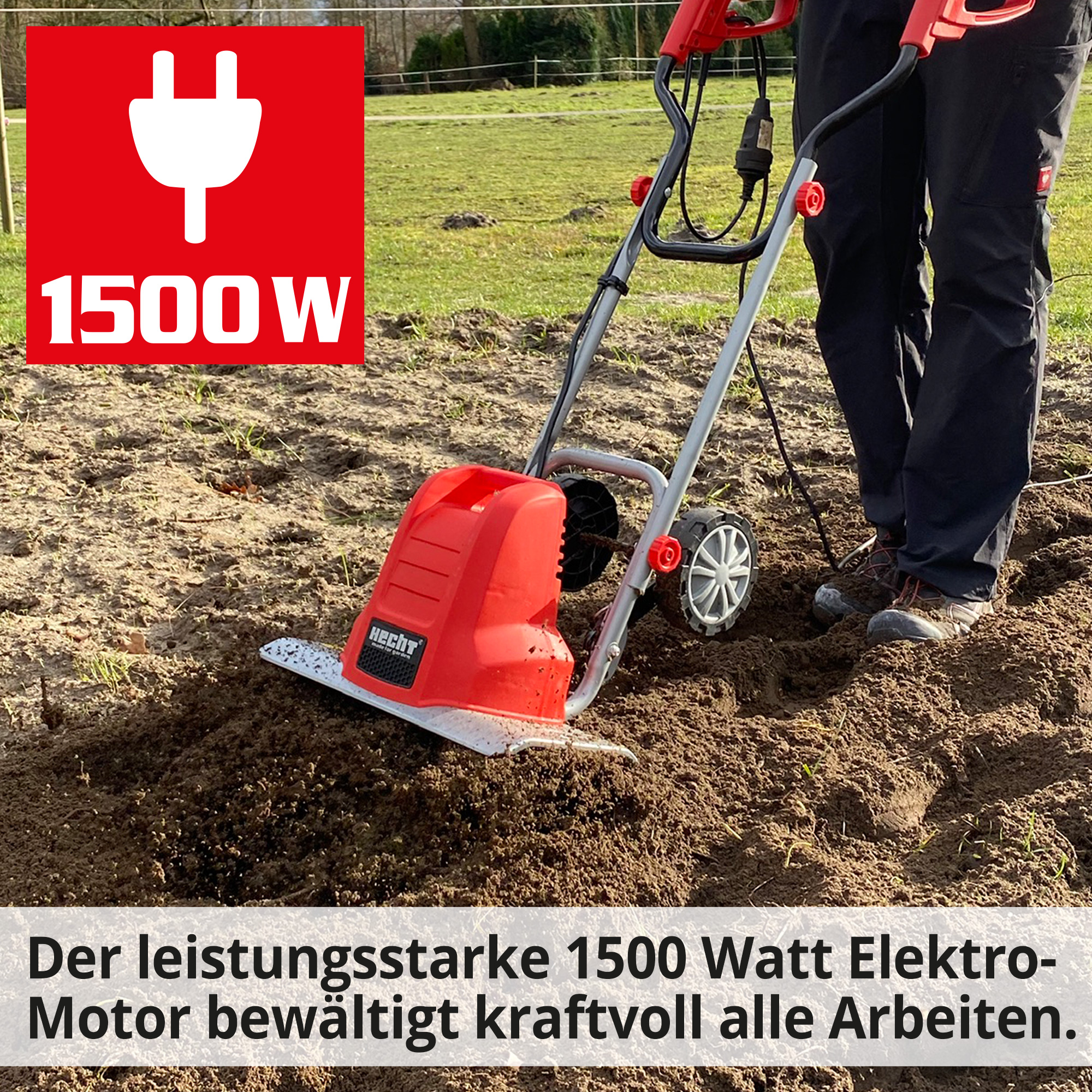 Gartenhacke; starker 1500 Watt Elektro Motor