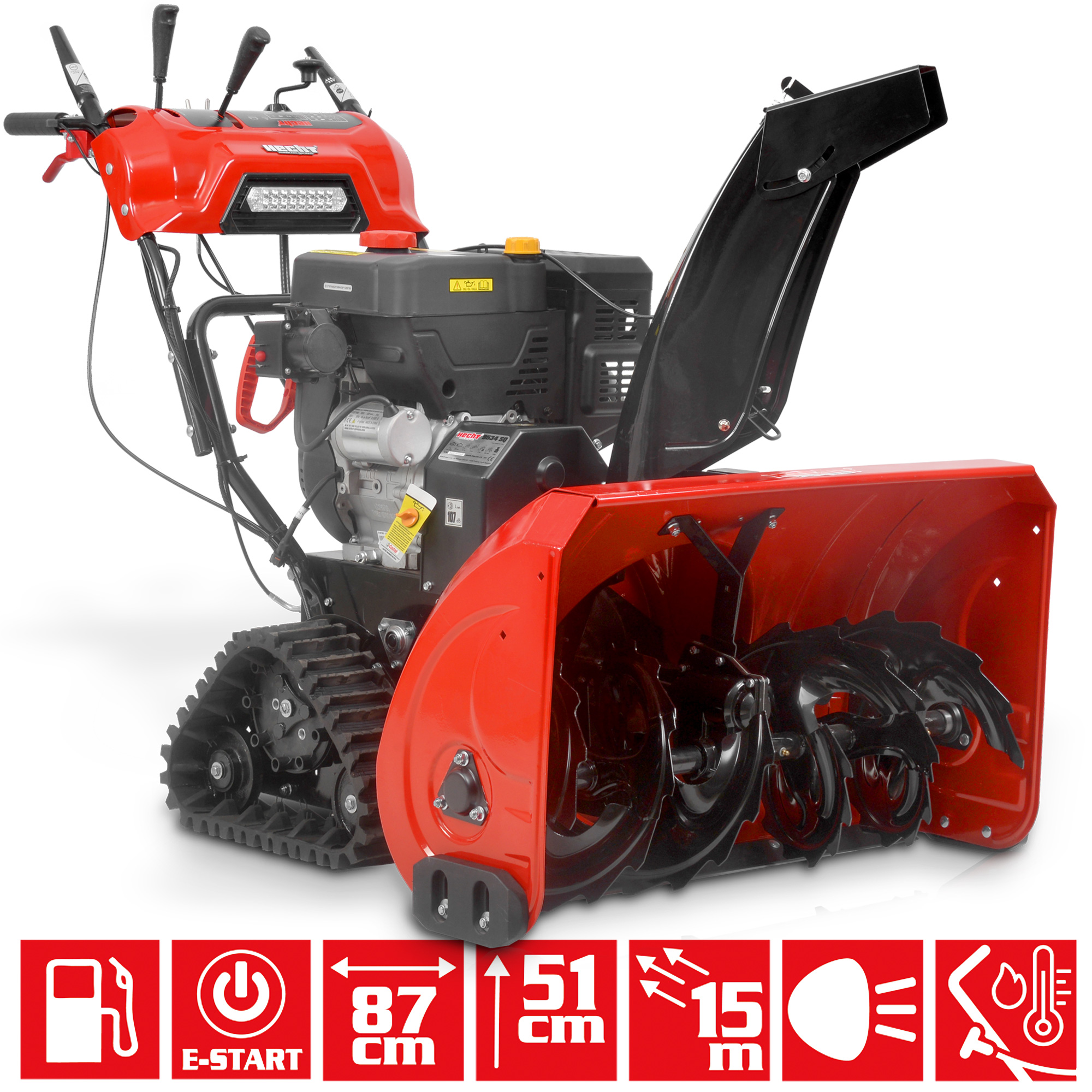 Hecht Schneefrese mit E-Start und 87 cm arbeitsbreite 