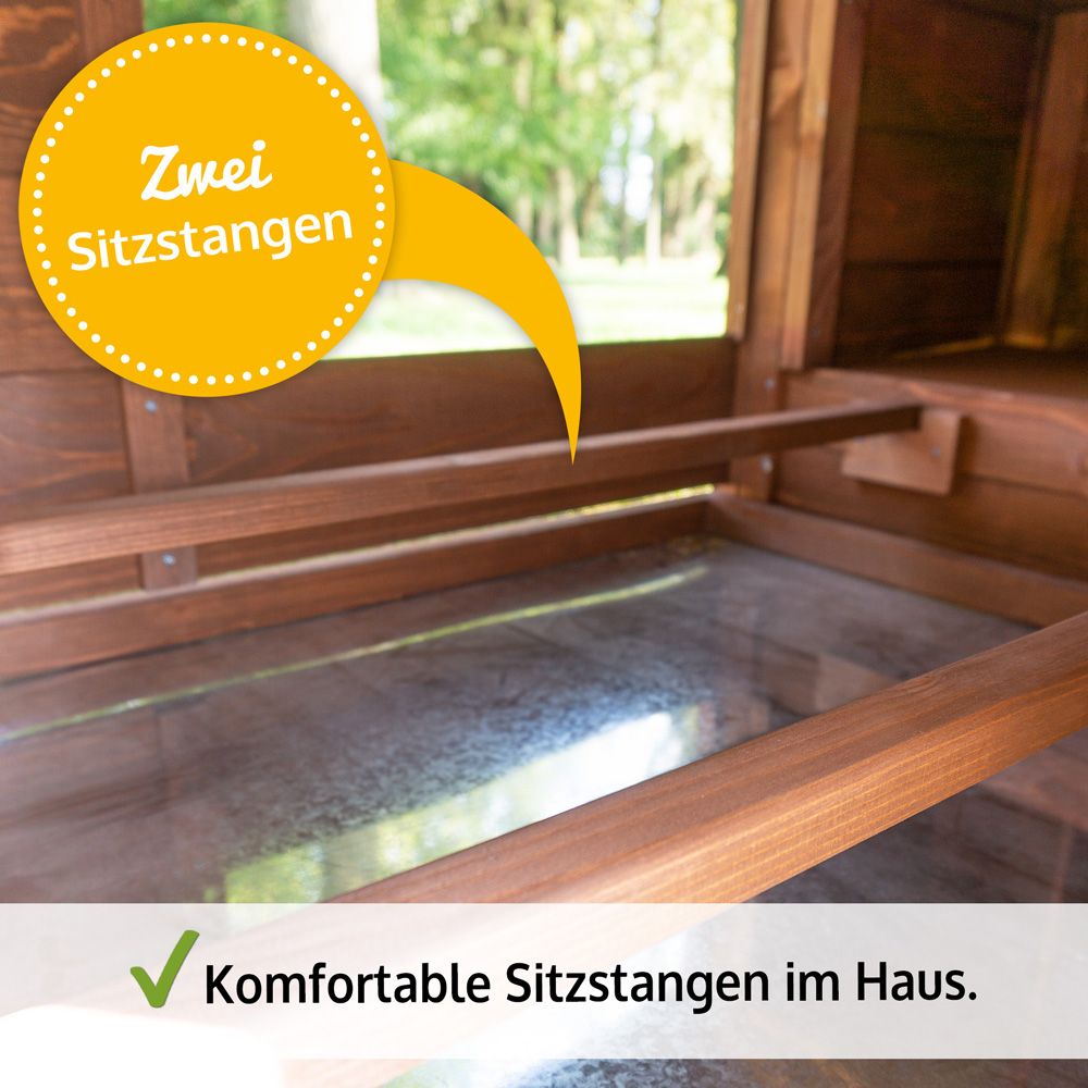 Hühnervoliere Happyfarm; 2 Sitzstangen