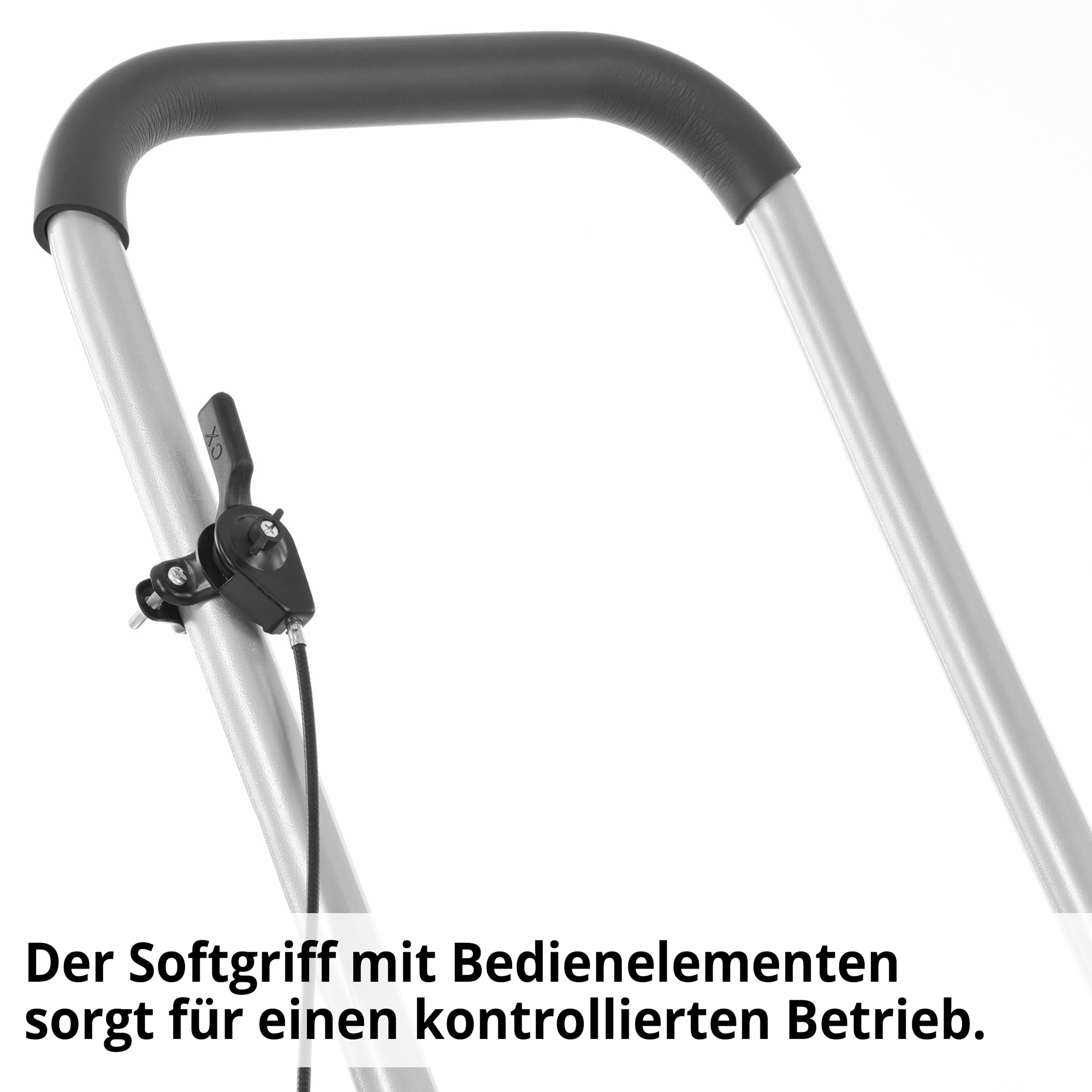 HECHT 1900 Betonschneider; Der Softgriff mit Bedienelementen sorgt für einen kontrollierten Betrieb