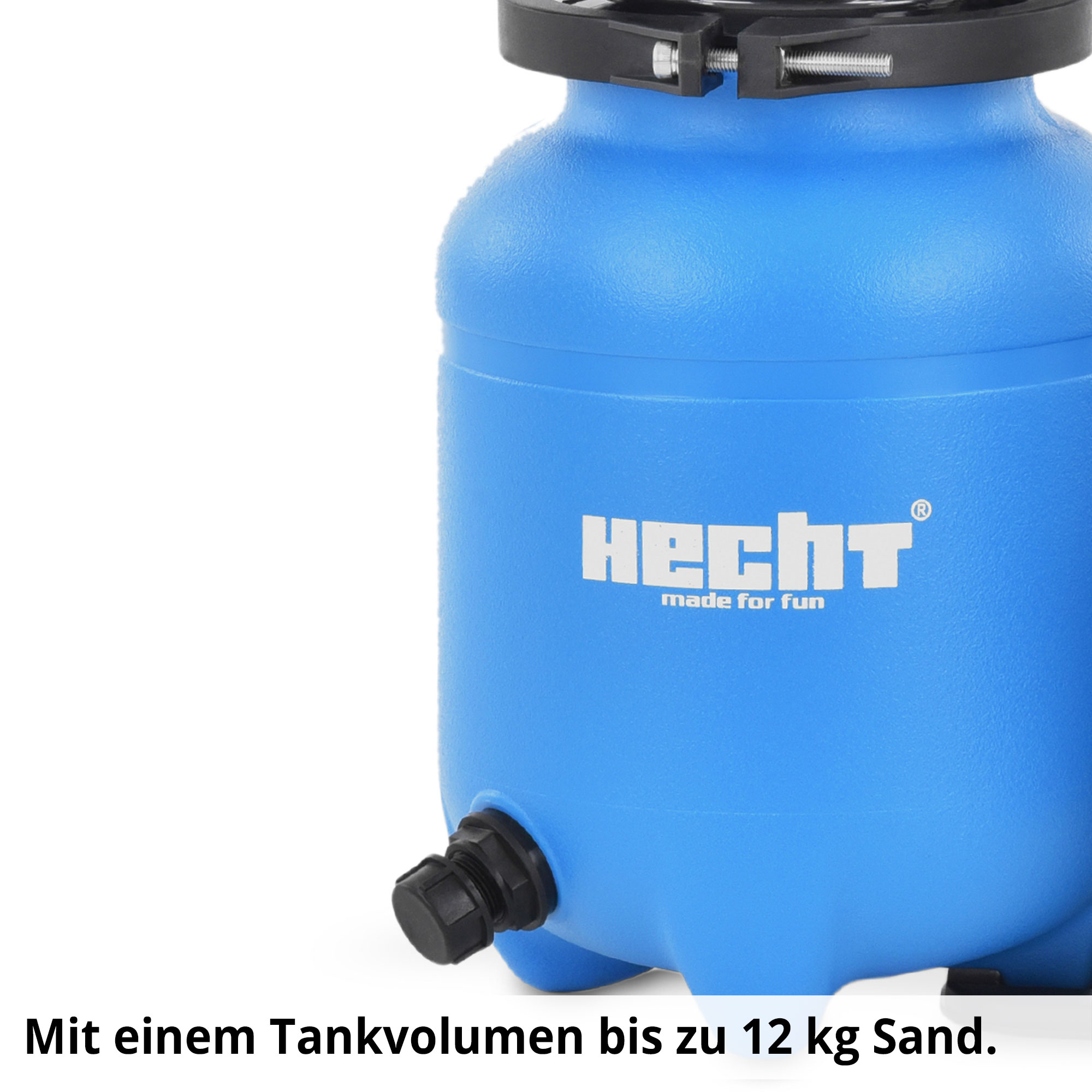 Hecht 302111 Sandfilteranlage mit großem Tankvolumen bis zu 12 Kilogramm Sand