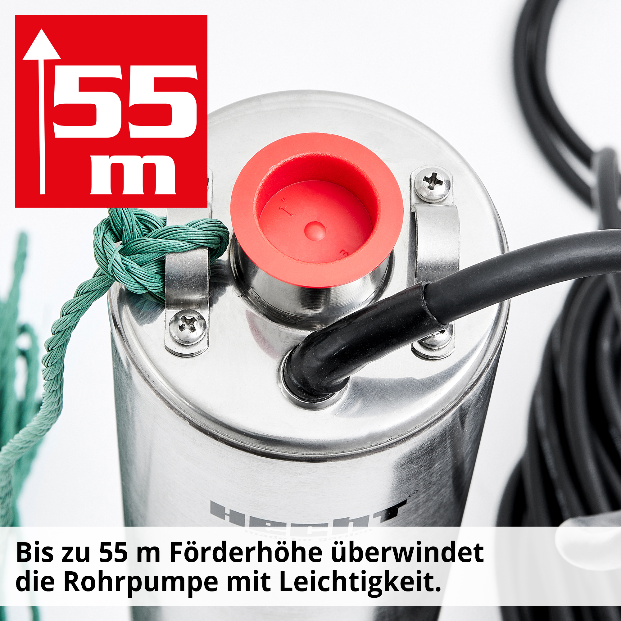 Rohrpumpe; Bis zu 55 Meter Förderhöhe