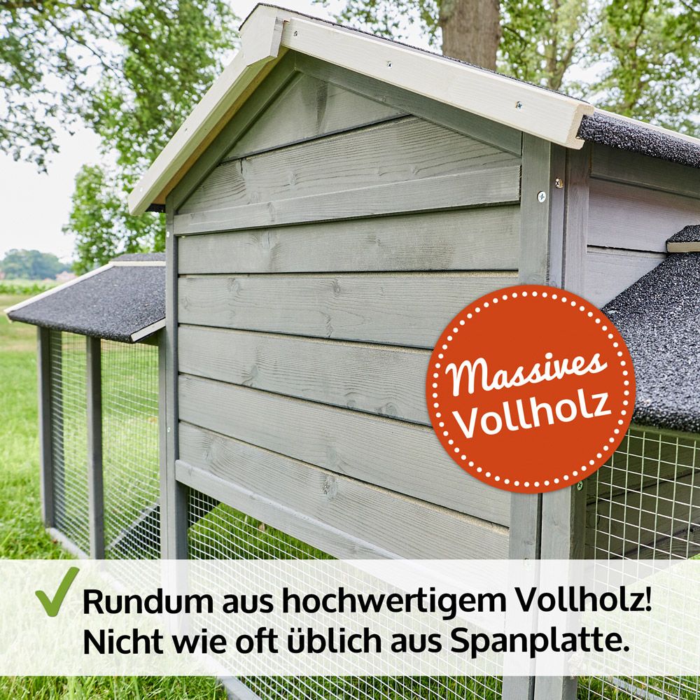 Kaninchenstall Don Camillo; massives Vollholz