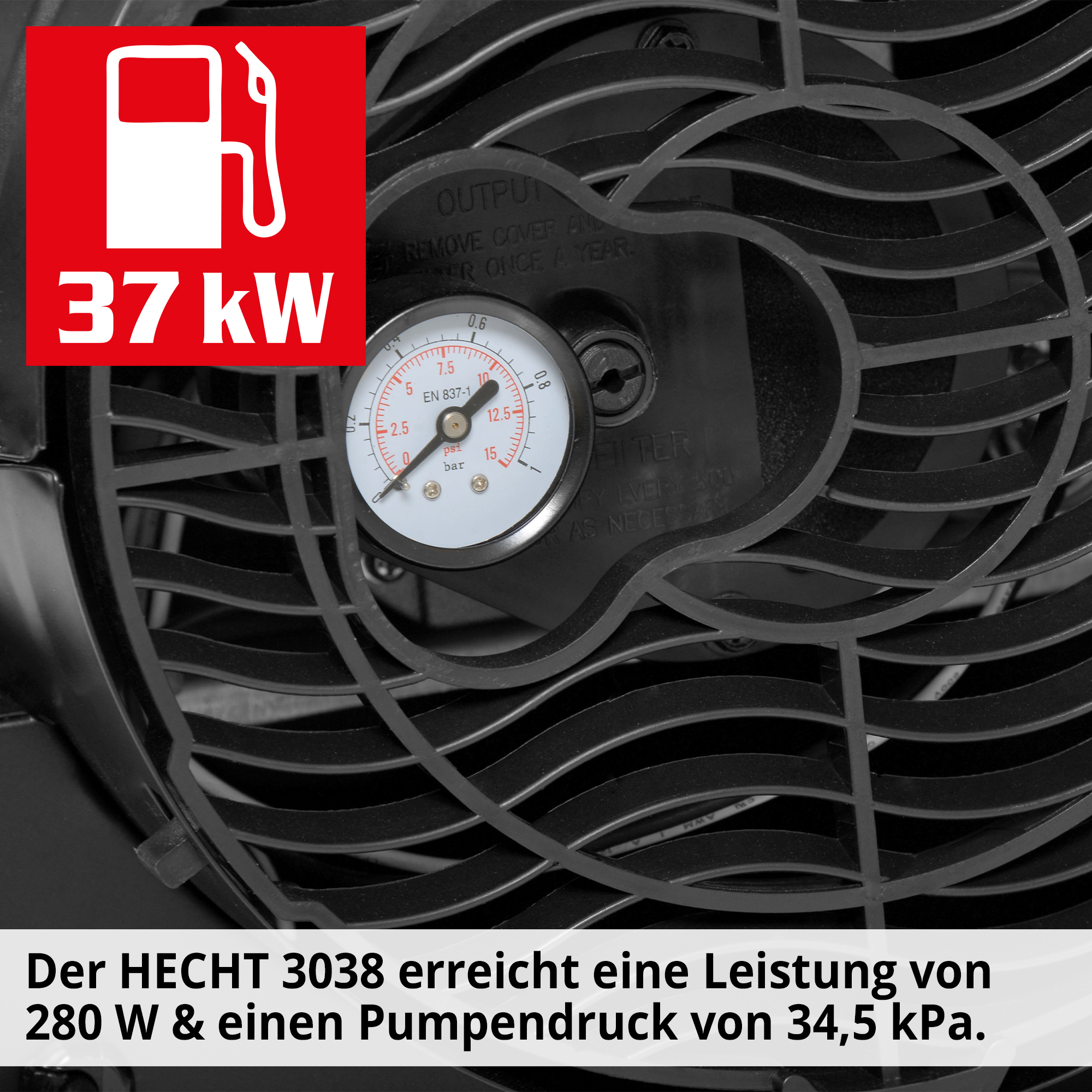 HECHT Diesel Heizkanonen 3038 Diesel Heizkanone mit hoher Leistung und Pumpendruck