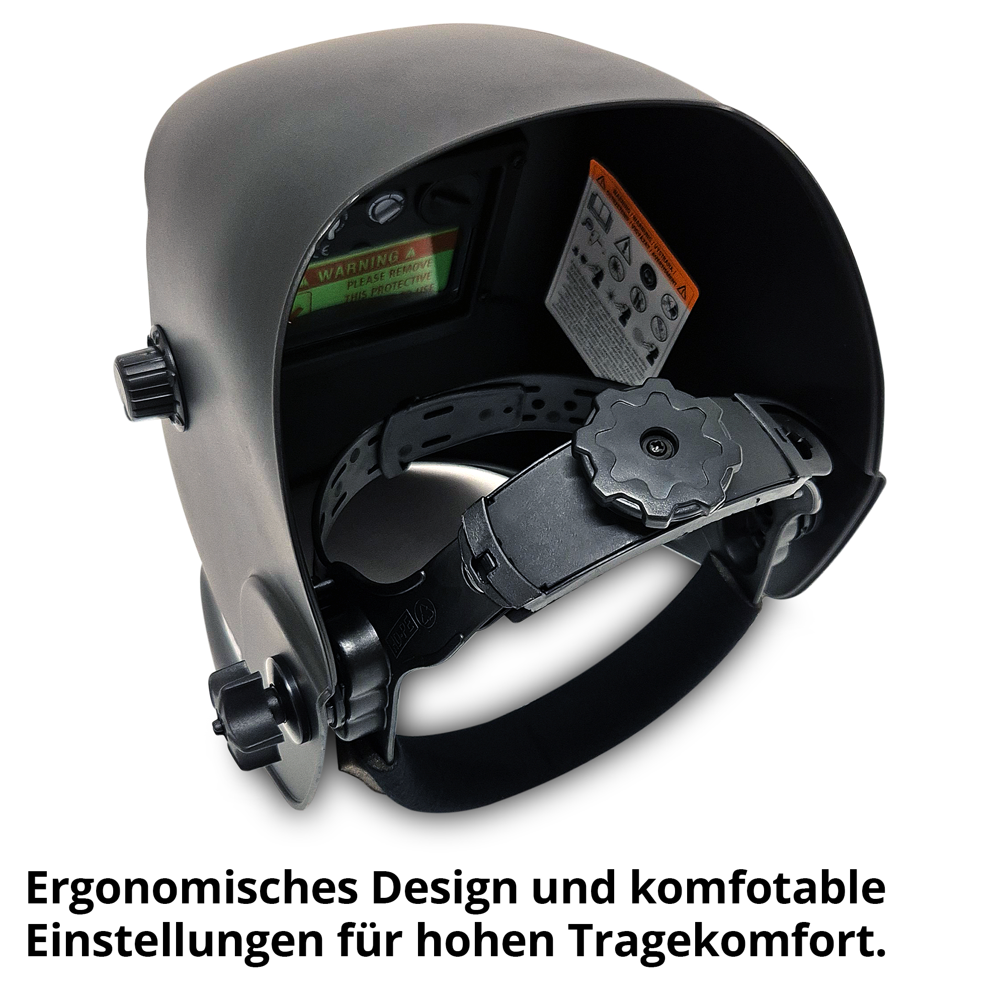 Schweisshelm mit ergonomischem Design und komfortablen Einstellungen für hohen Tragekomfort