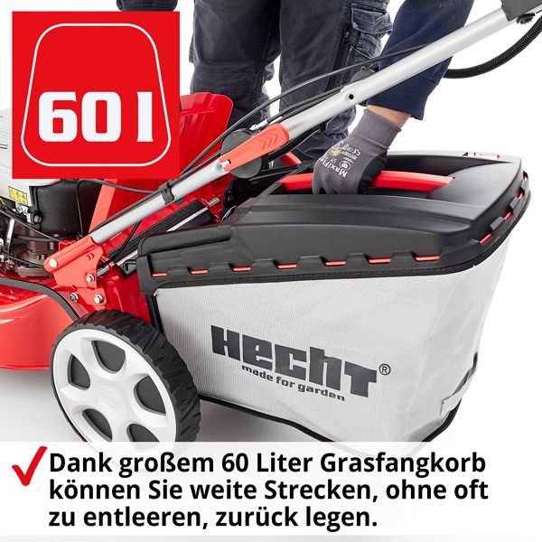 HECHT Benzin-Rasenmäher »548 SWE« Benzin-Rasenmäher mit großem Fangkorb