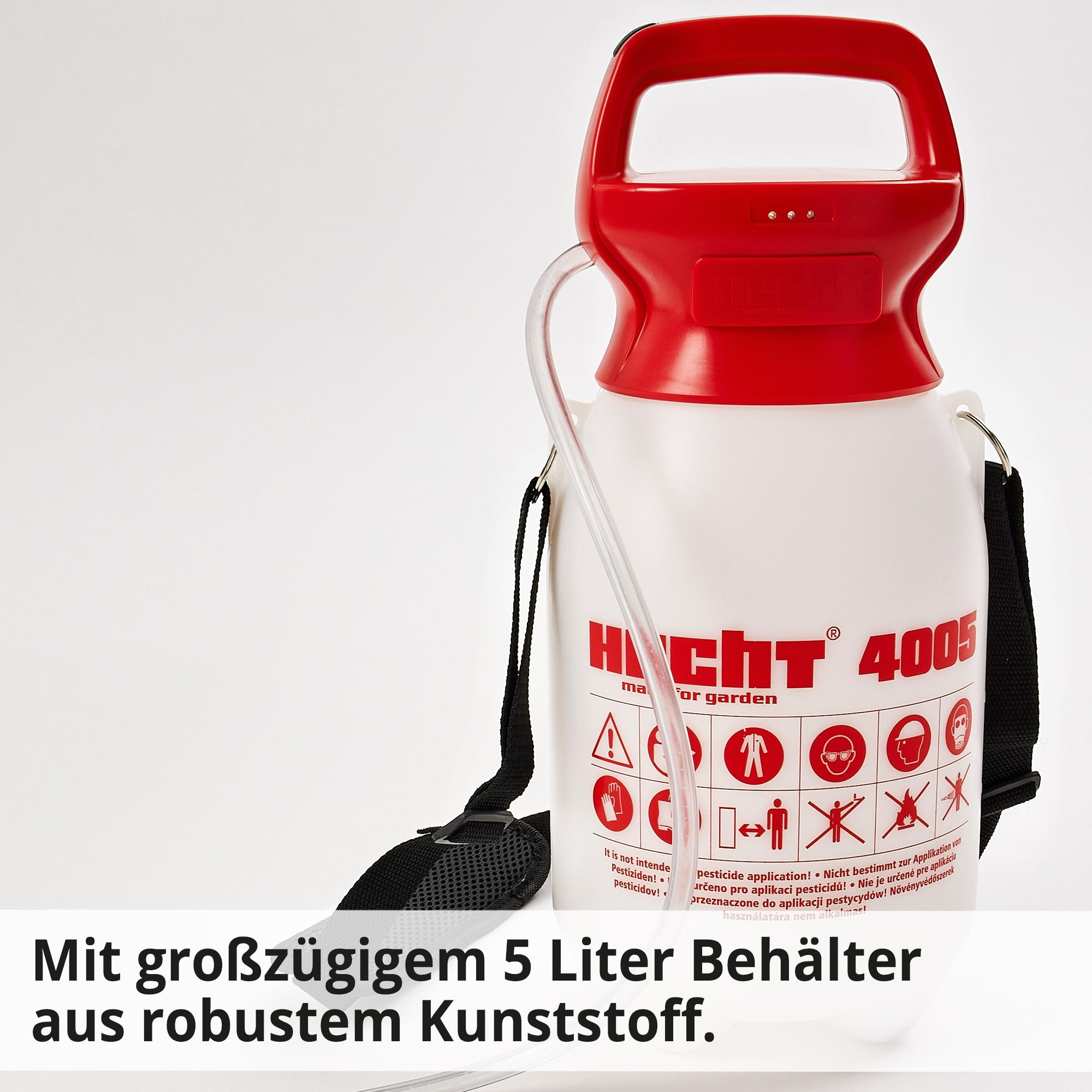 HECHT Akku Gartenspritze 4005 Akku Gartenspritze mit robustem Kunststoff Behälter