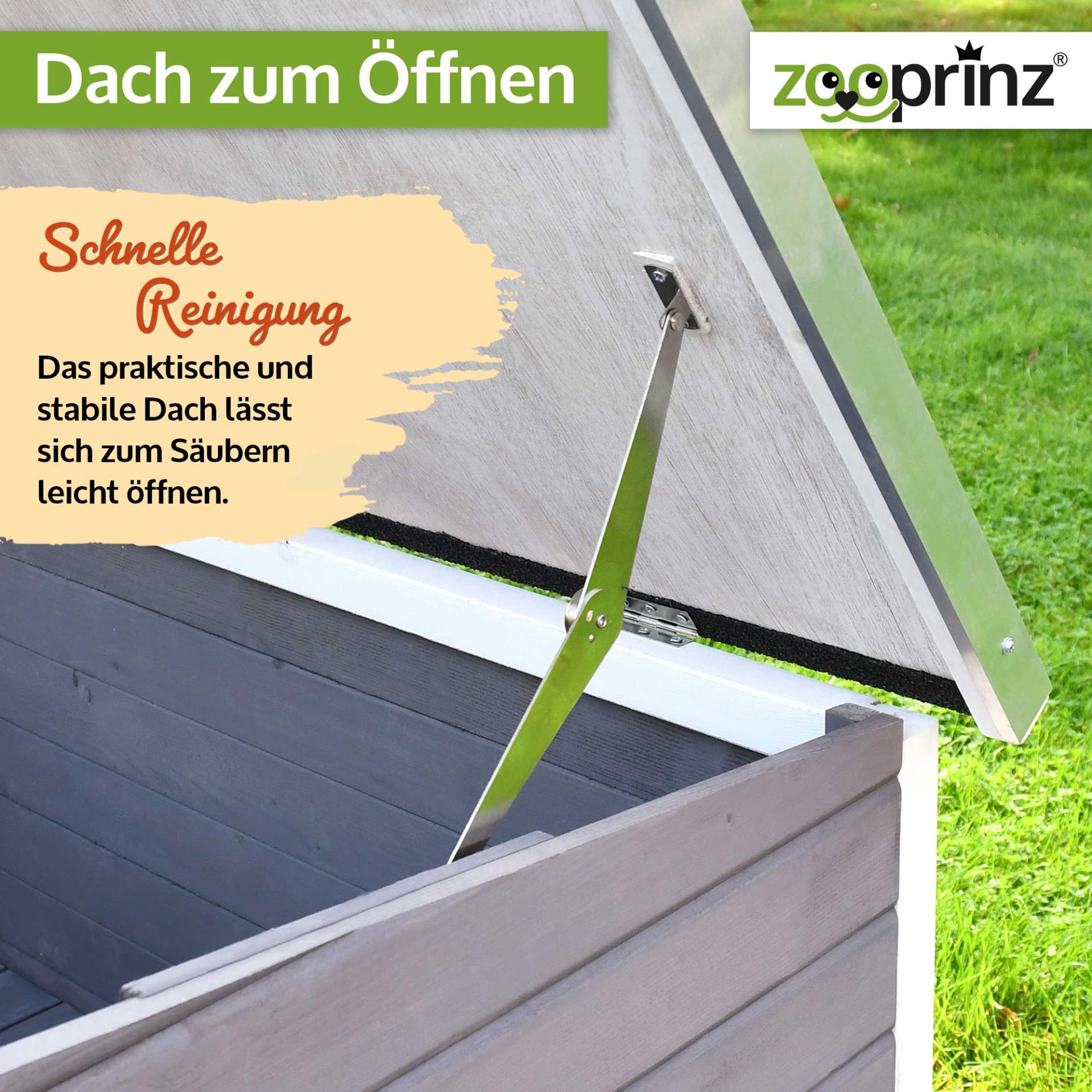 Hundehütte Jacky; Dach zum Öffnen Hundehütte Jacky; Dach zum Öffnen