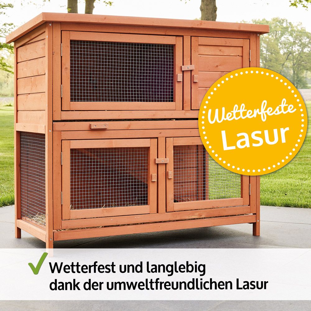 zooprinz Hasenstall Mukkel Wetterfest und langlebig durch umweltfreundlich Lasur