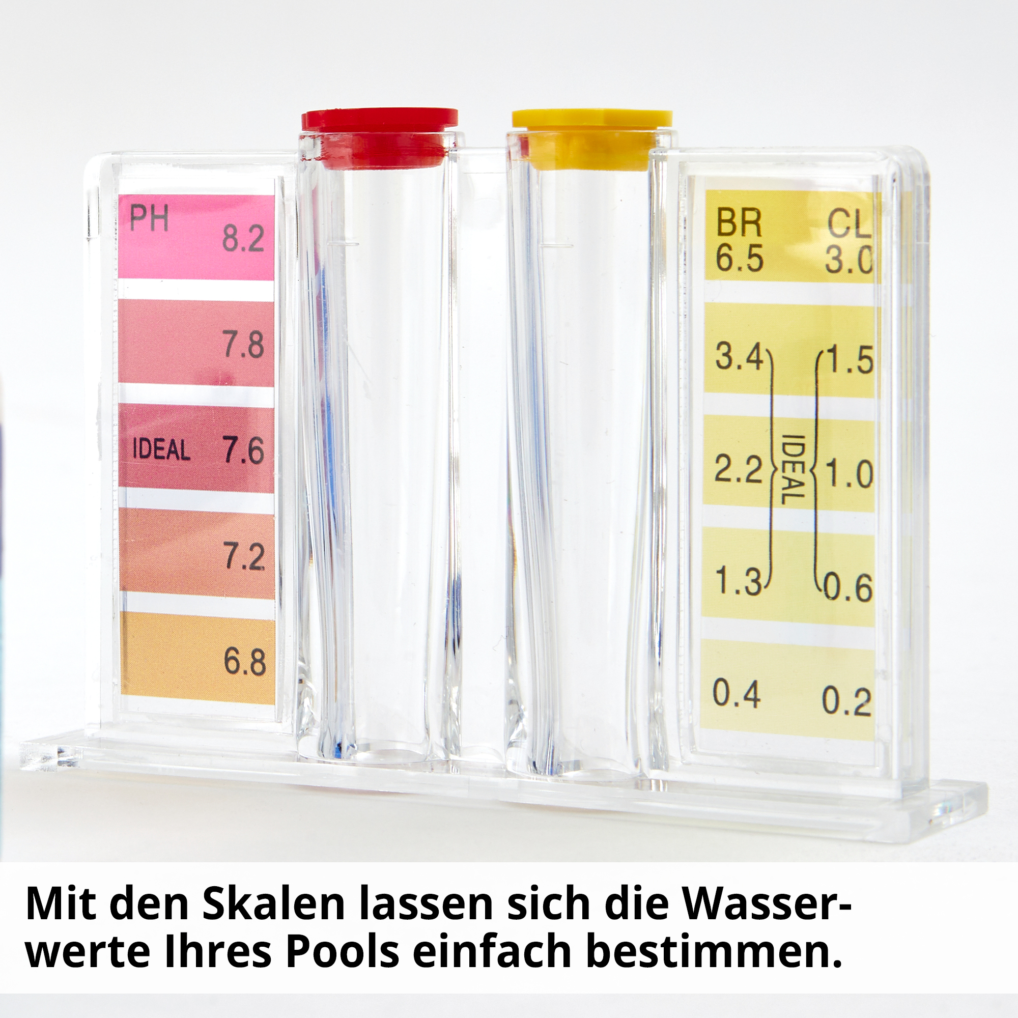 HECHT Poolwasser-Test-Set »060601« Mit simplen Skalen zum Ablesen der Wasserqualität