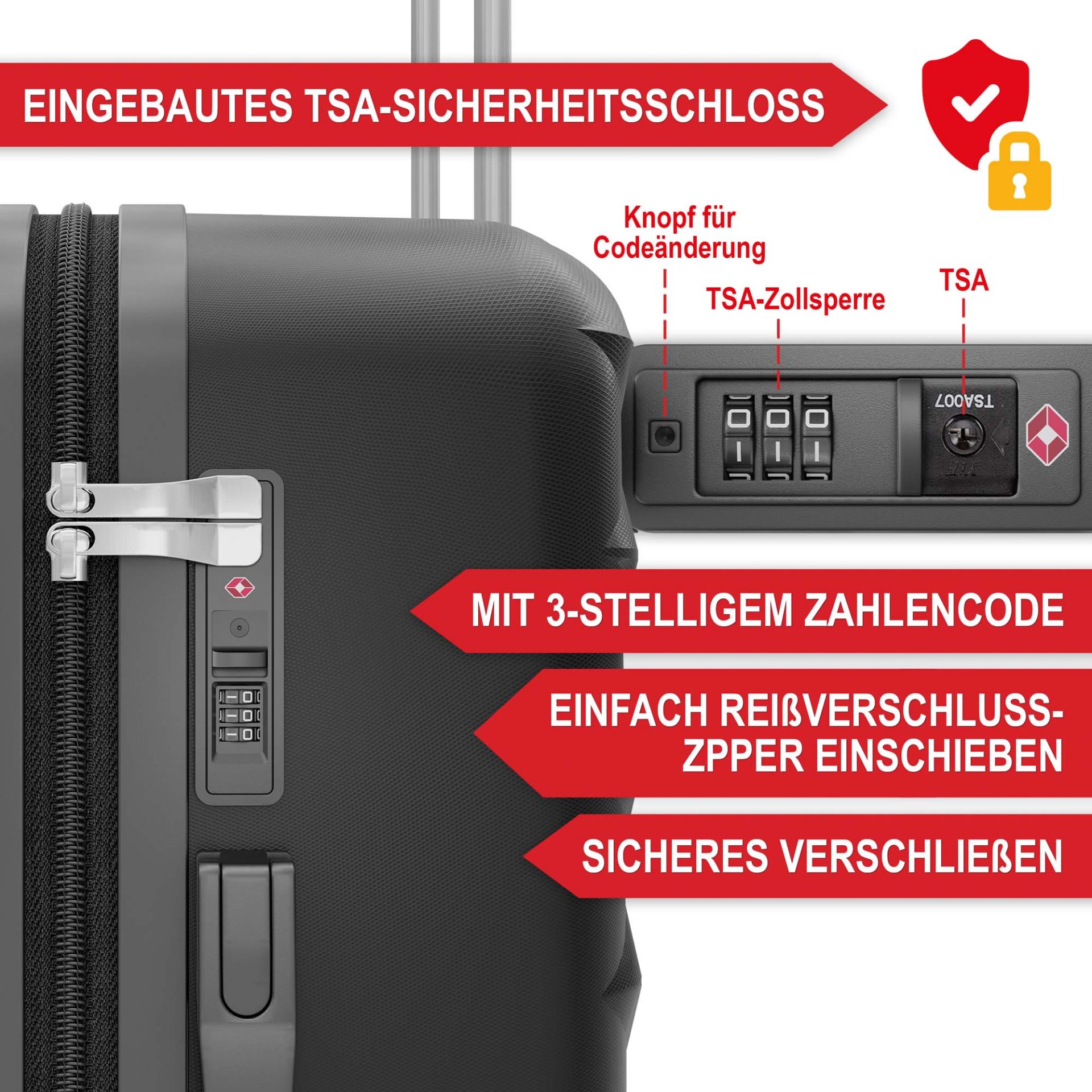 Kofferset ONBEST mit TSA-Zahlenschloss – sicherer Schutz für Ihr Gepäck bei internationalen Reisen Kofferset ONBEST mit TSA-Zahlenschloss – sicherer Schutz für Ihr Gepäck bei internationalen Reisen