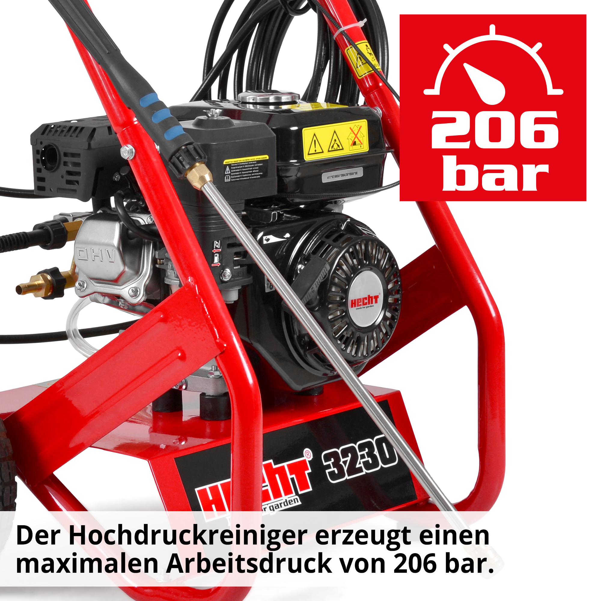 HECHT Benzin Hochdruckreiniger »3230« Benzin Hochdruckreiniger mit hohem Arbeitsdruck