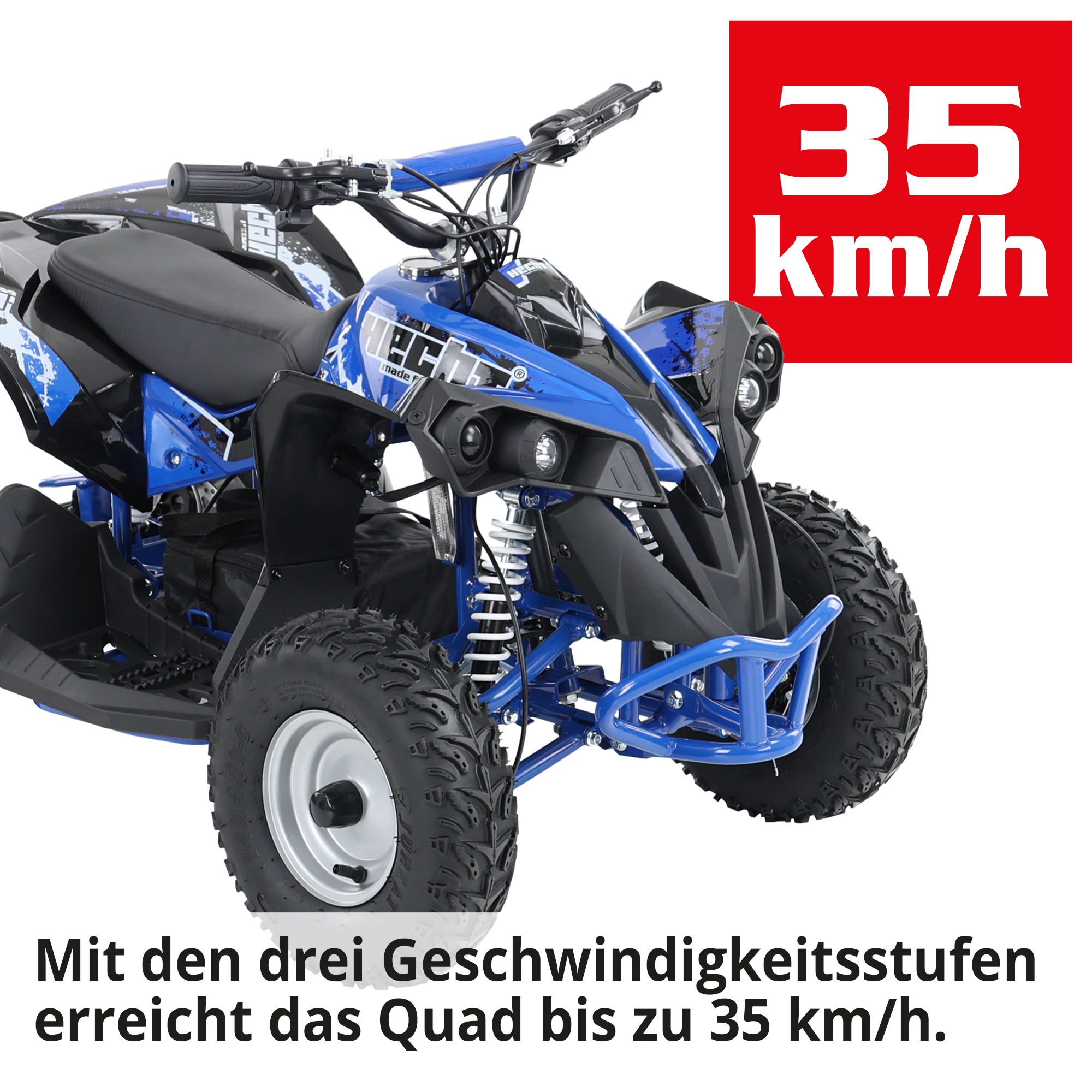 Elektro Quad; Drei Geschwindigkeitsstufen bis zu 35 km/h