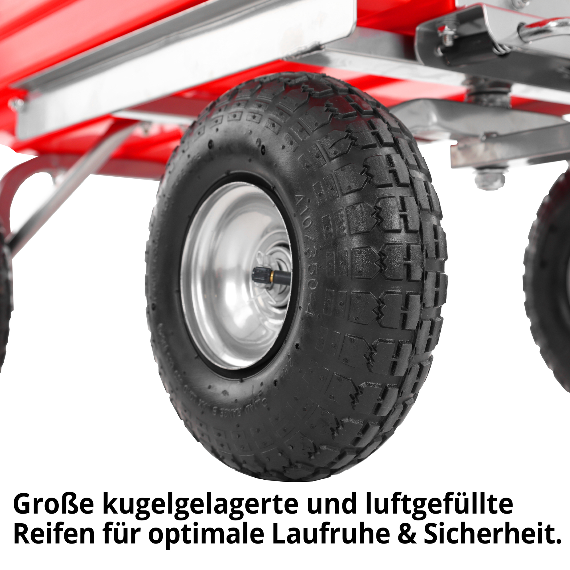 Transportwagen HECHT mit großen, luftgefüllten Reifen – laufruhig, sicher und geländetauglich
