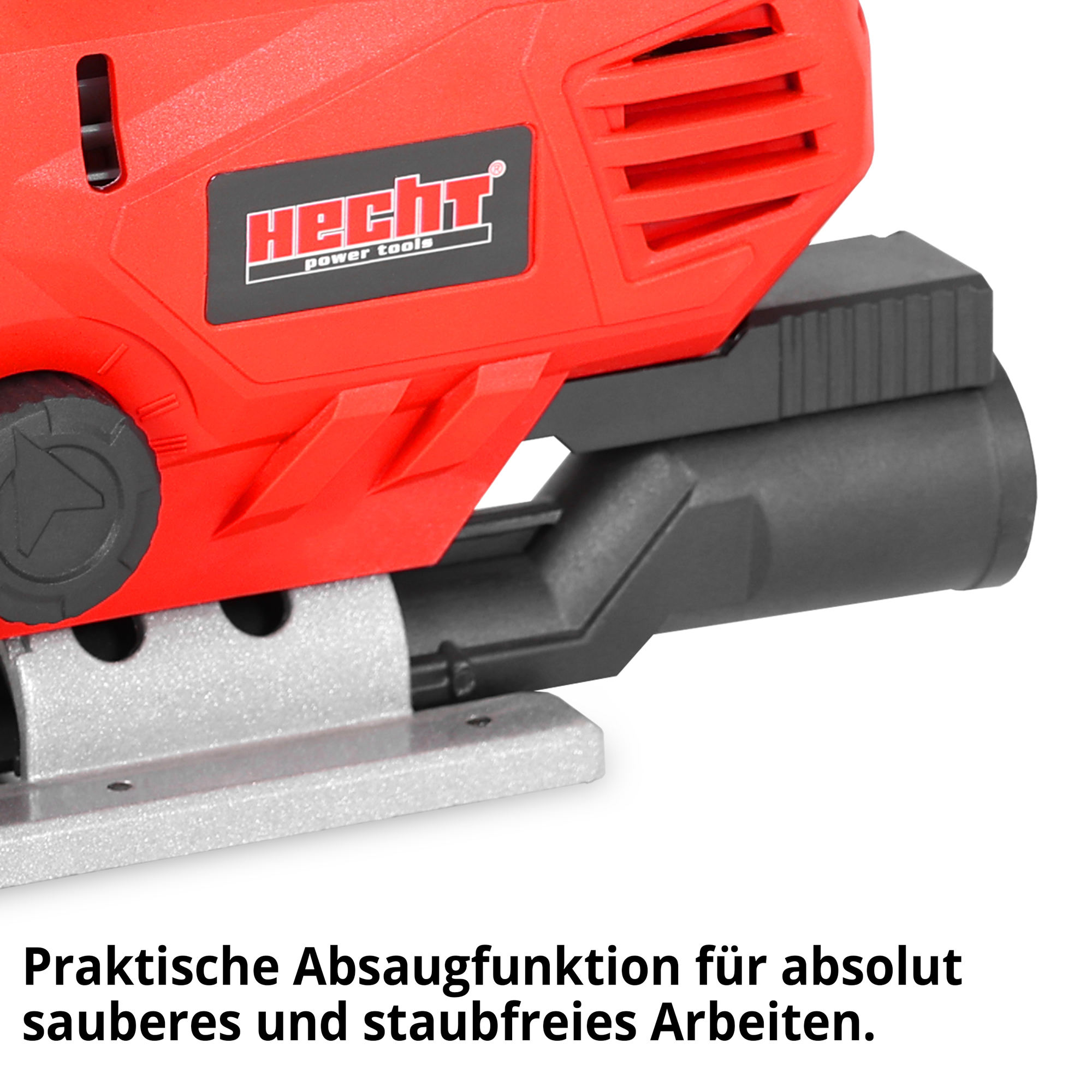 Hecht 1561 Stichsäge mit praktischer Absaugfunktion für absolut sauberes und staubfreies Arbeiten