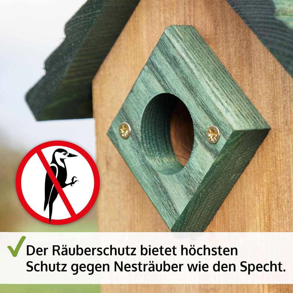 Nistkasten; Räuberschutz gegen Spechte