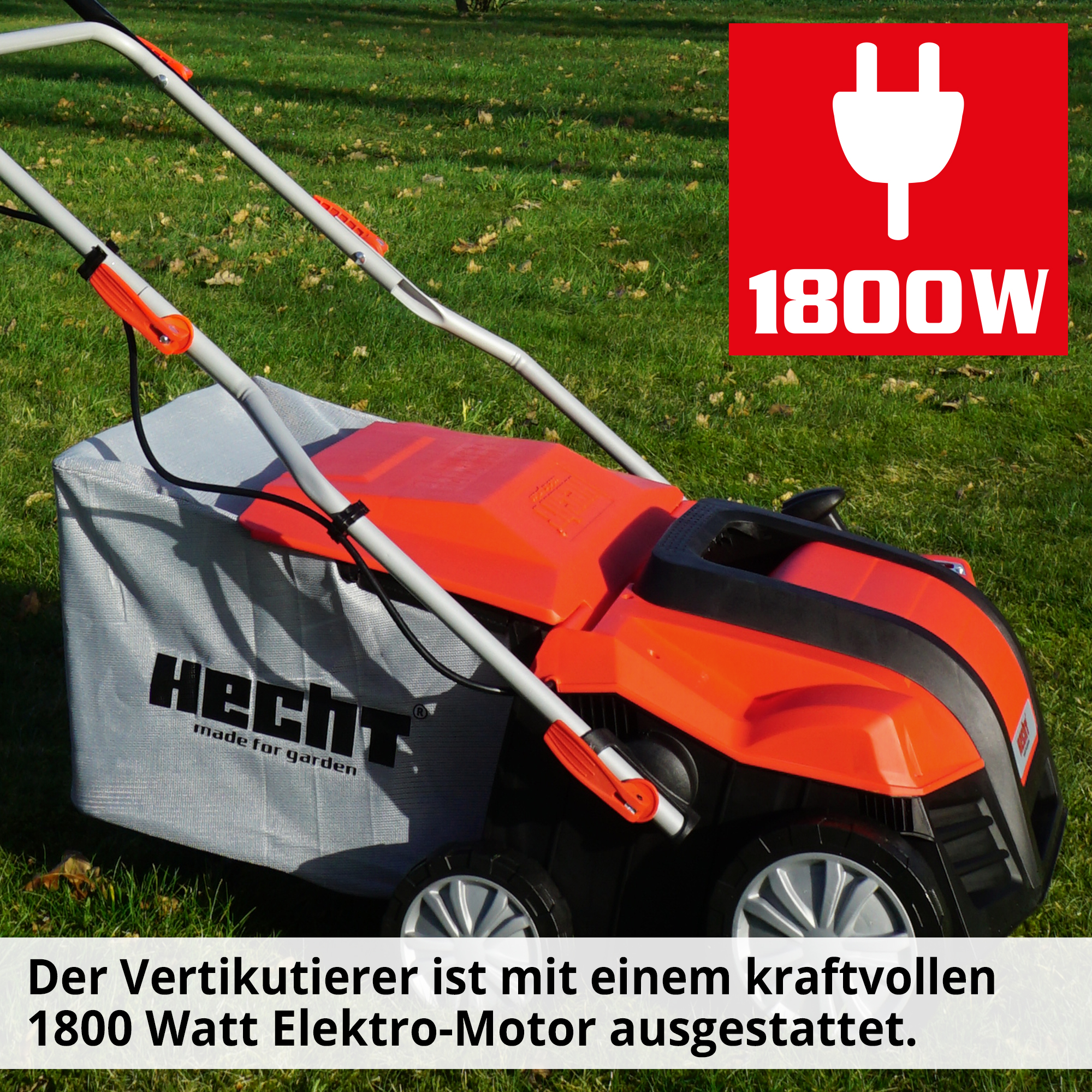 HECHT Elektro Vertikutierer »1848« Vertikutierer mit starkem Elektro-Motor