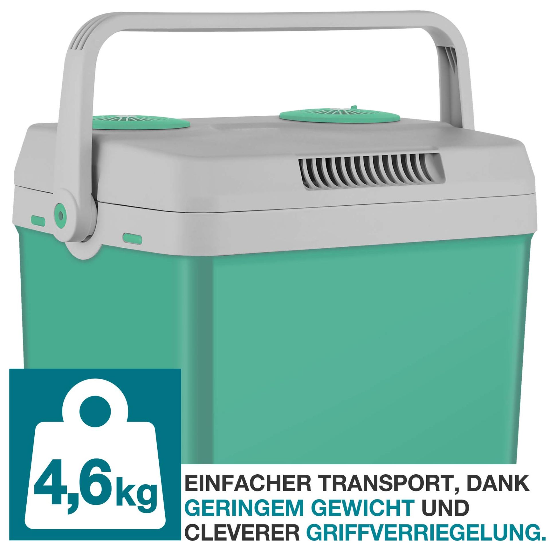 TOM Kühlbox CB-250; leichte Kühlbox (4,6 Kilogramm) mit cleverer Griffverriegelung