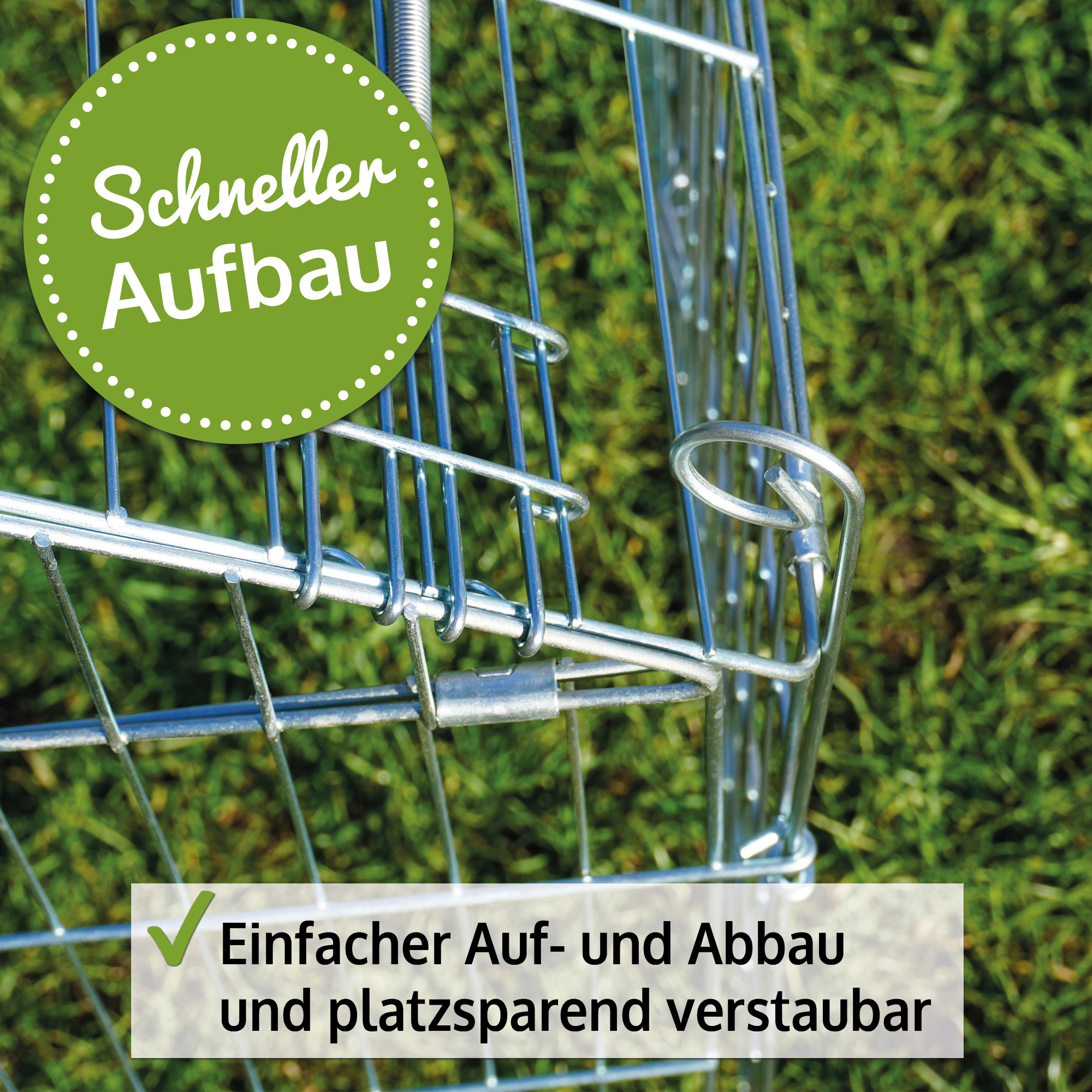 Kaninchengehege mit Stecksystem – einfacher Aufbau und Lagerung
