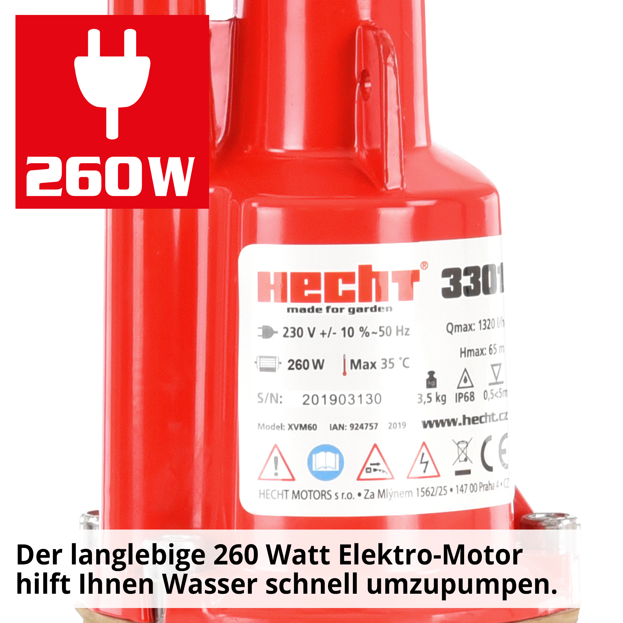 Membranpumpe; 260 Watt Elektromotor