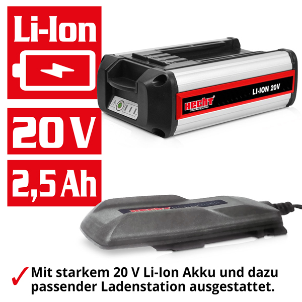 Akku Rasentrimmer mit starkem Lithium Akku und passender Ladestation