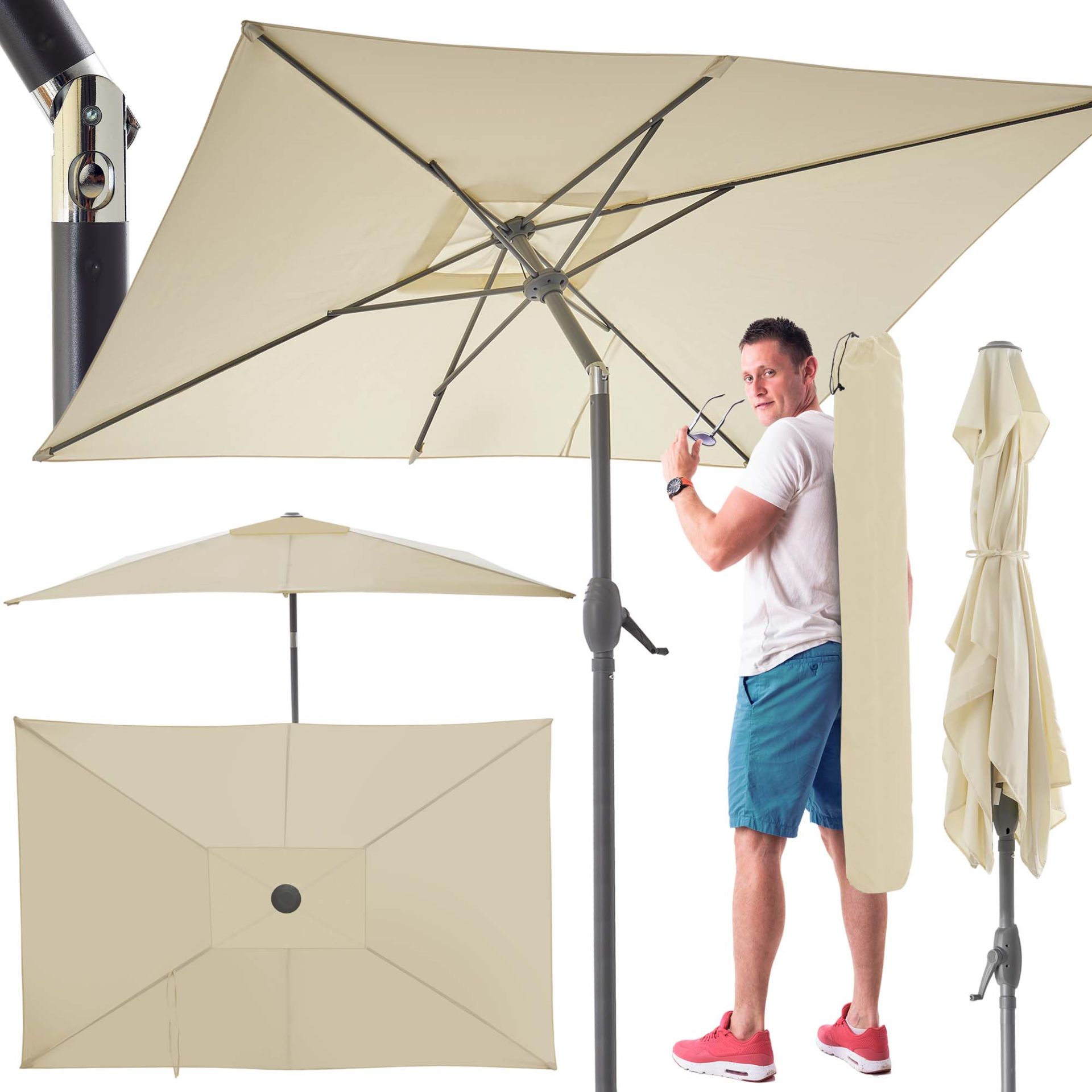 TOM Sonnenschirm SU-100 Beige; schönes Design